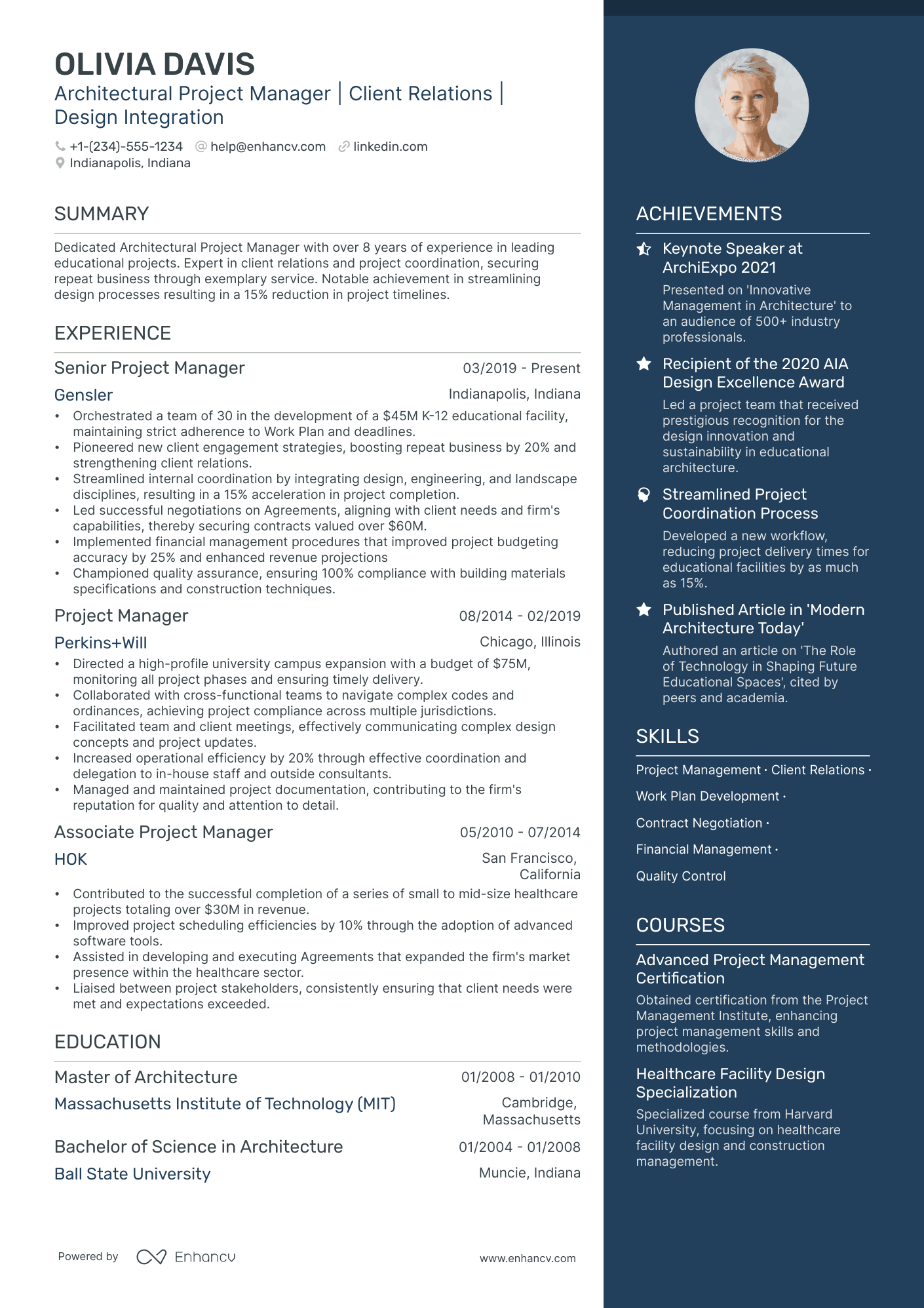 5 Architectural Project Manager Resume Examples & Guide for 2024