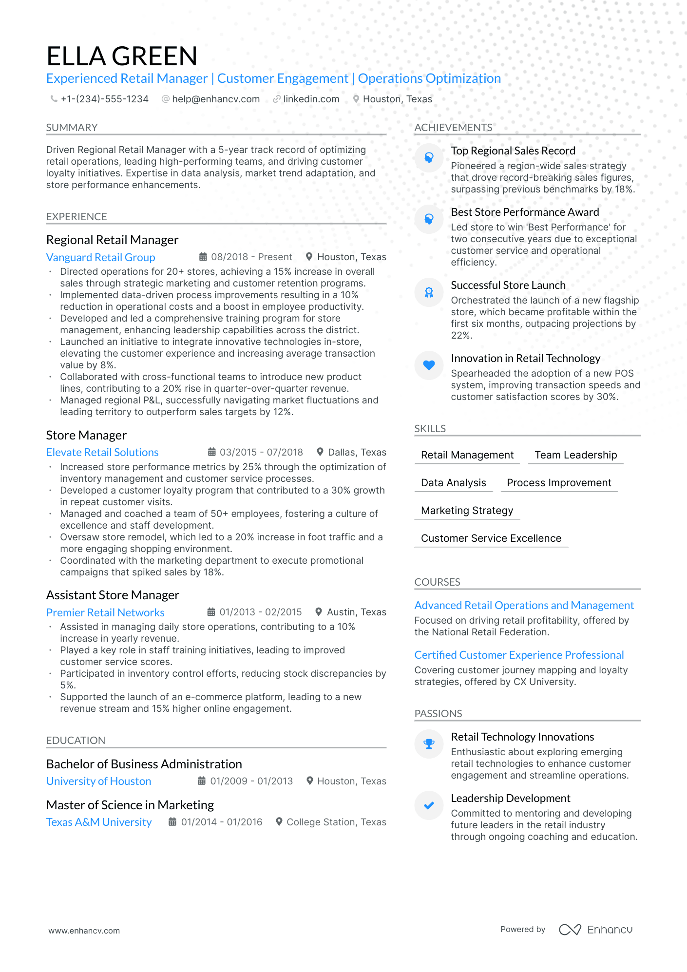 5 Retail Director Resume Examples & Guide for 2024