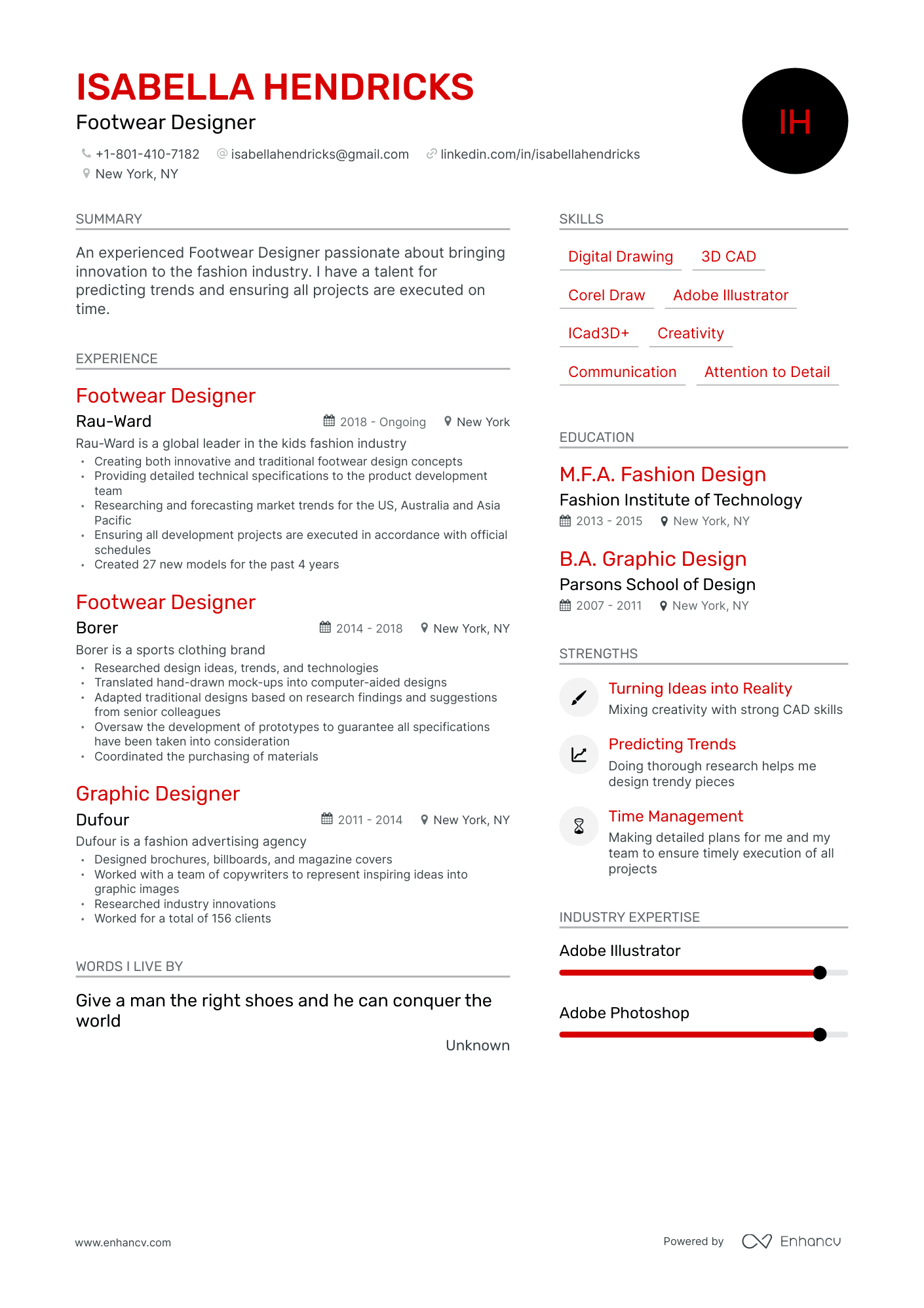 5 Footwear Designer Resume Examples & Guide for 2024