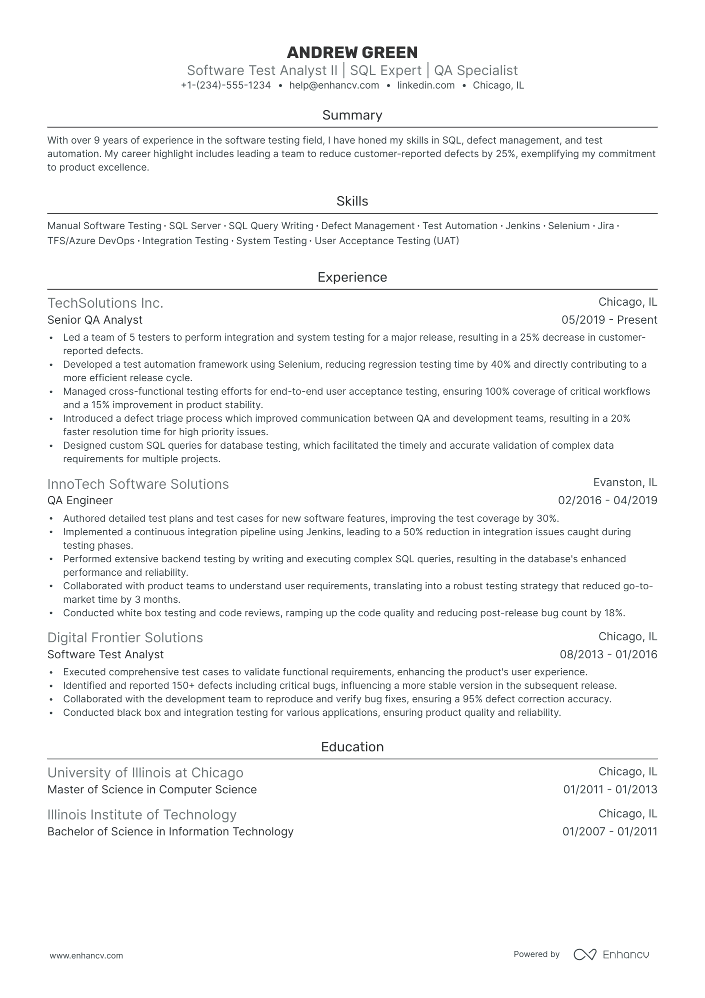 5 Software Test Analyst Resume Examples & Guide for 2024