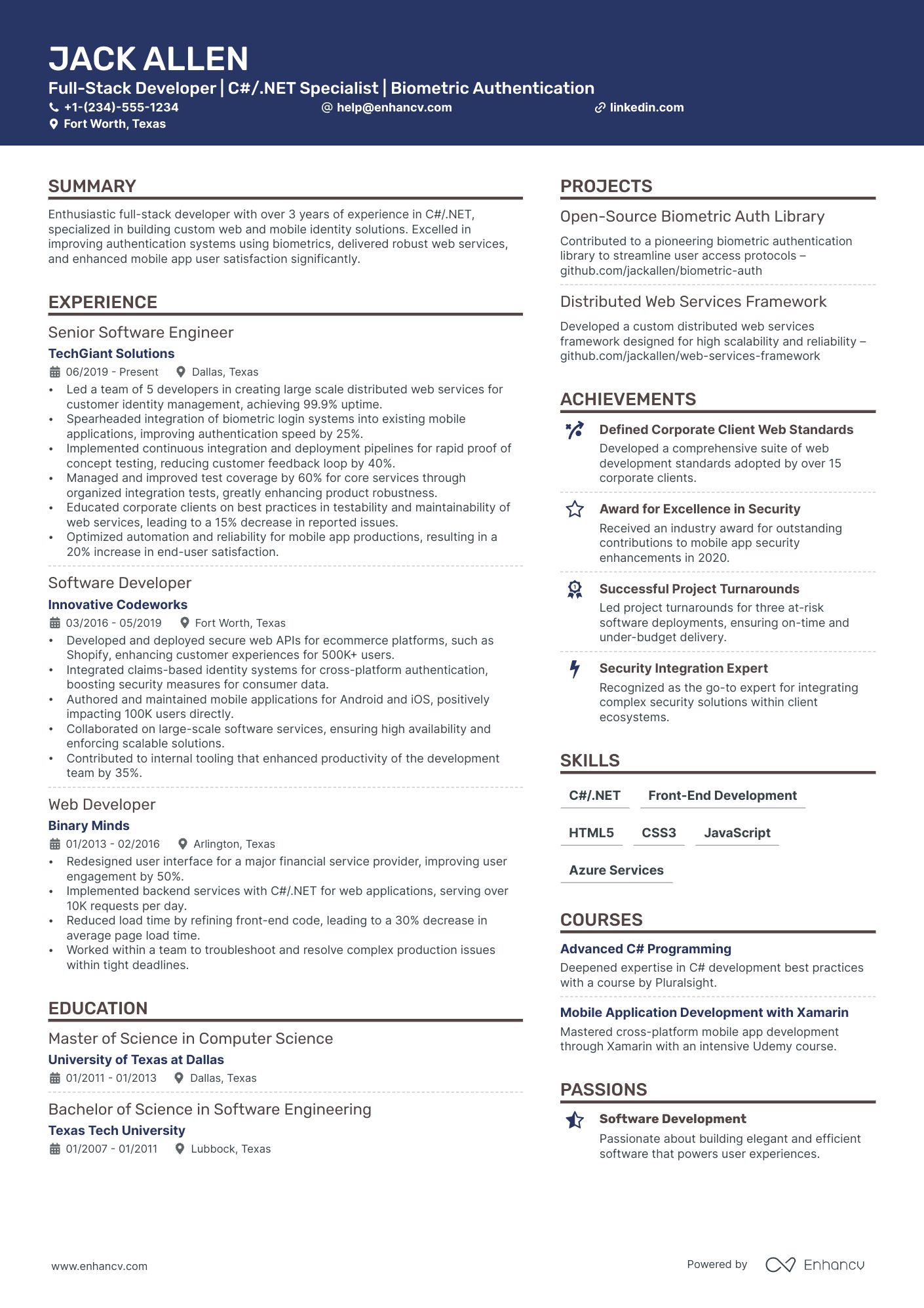 5 Senior Developer Resume Examples & Guide for 2024