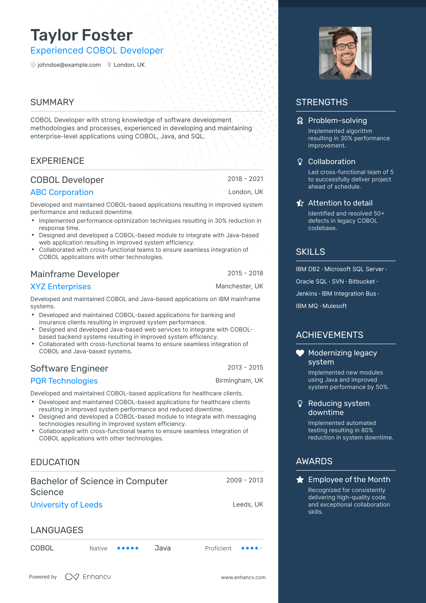 5 Cobol Developer Resume Examples & Guide For 2023