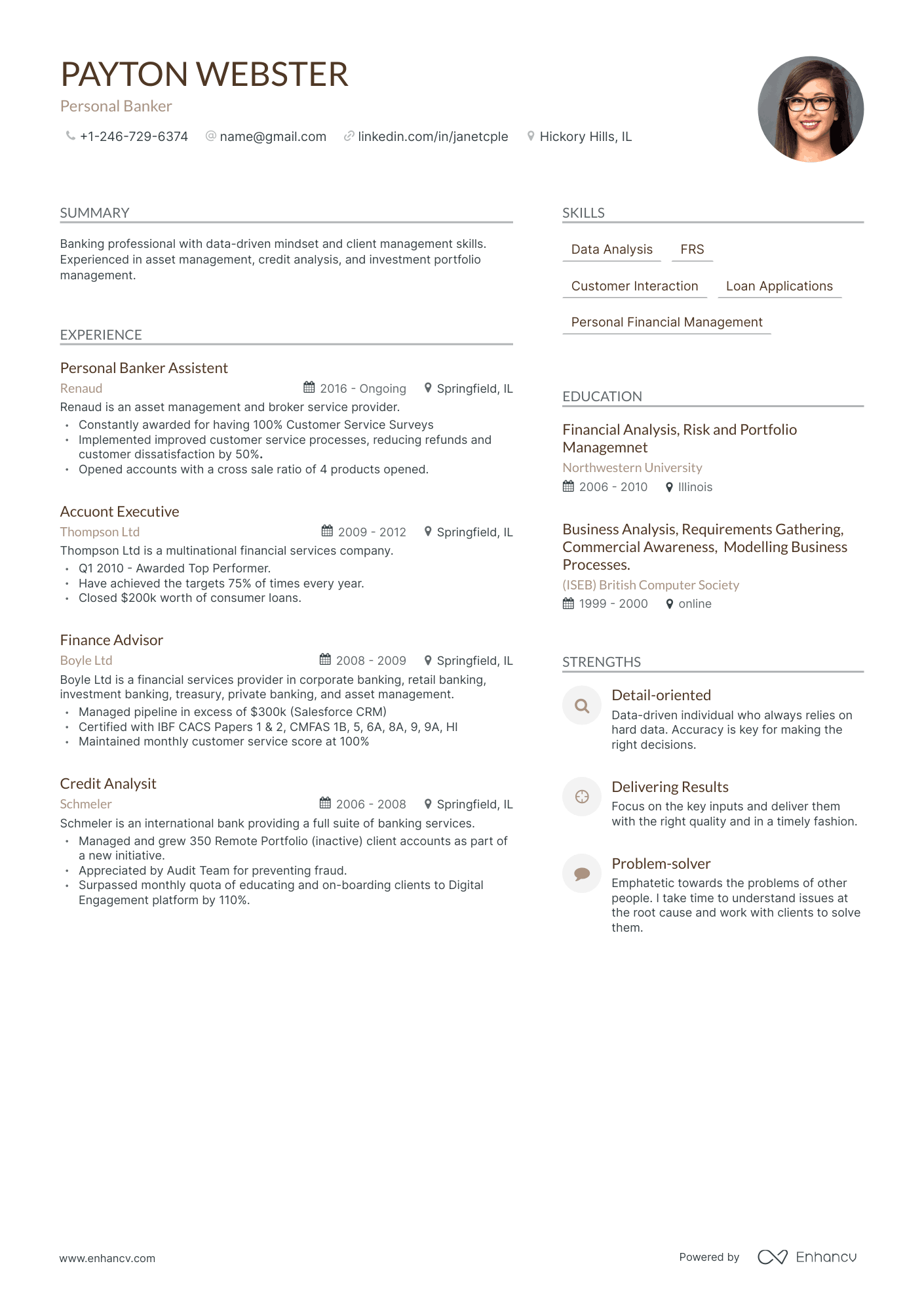 5 Personal Banker Resume Examples & Guide for 2024