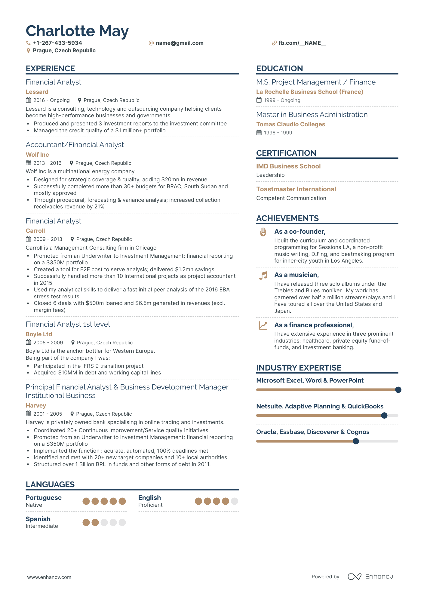 5 Entry Level Financial Analyst Resume Examples & Guide for 2023