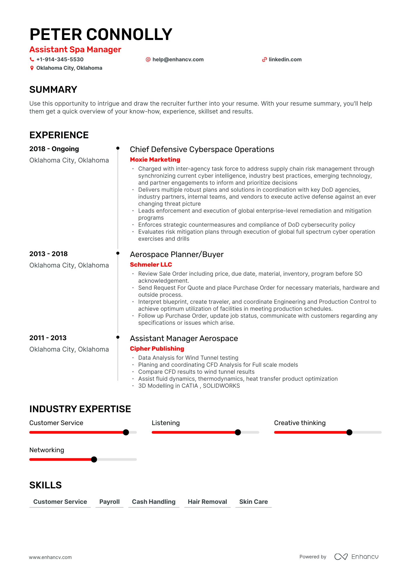 Assistant Spa Manager Resume Examples & Guide for 2023 (Layout, Skills ...