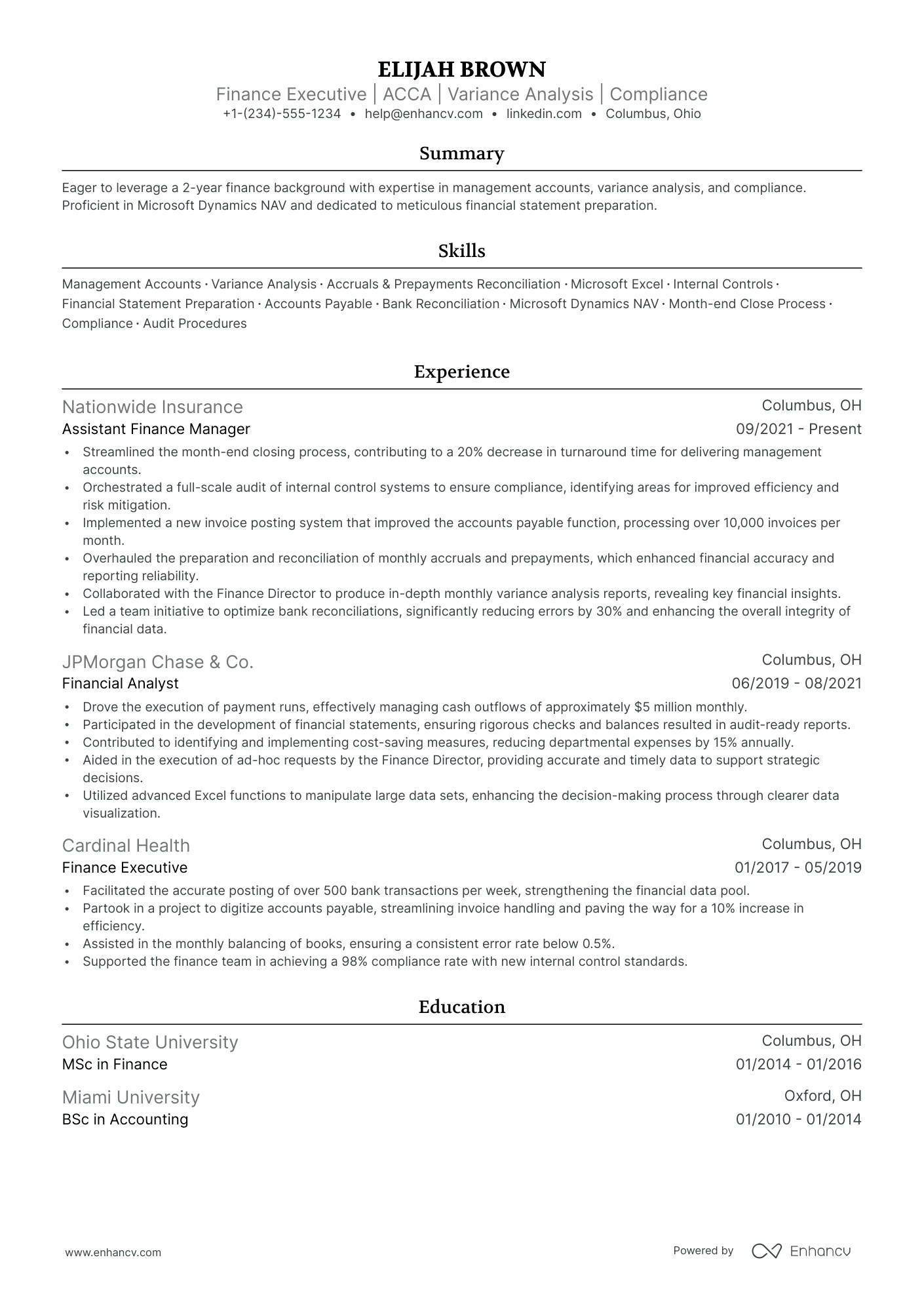 5 Finance Executive Resume Examples & Guide for 2024