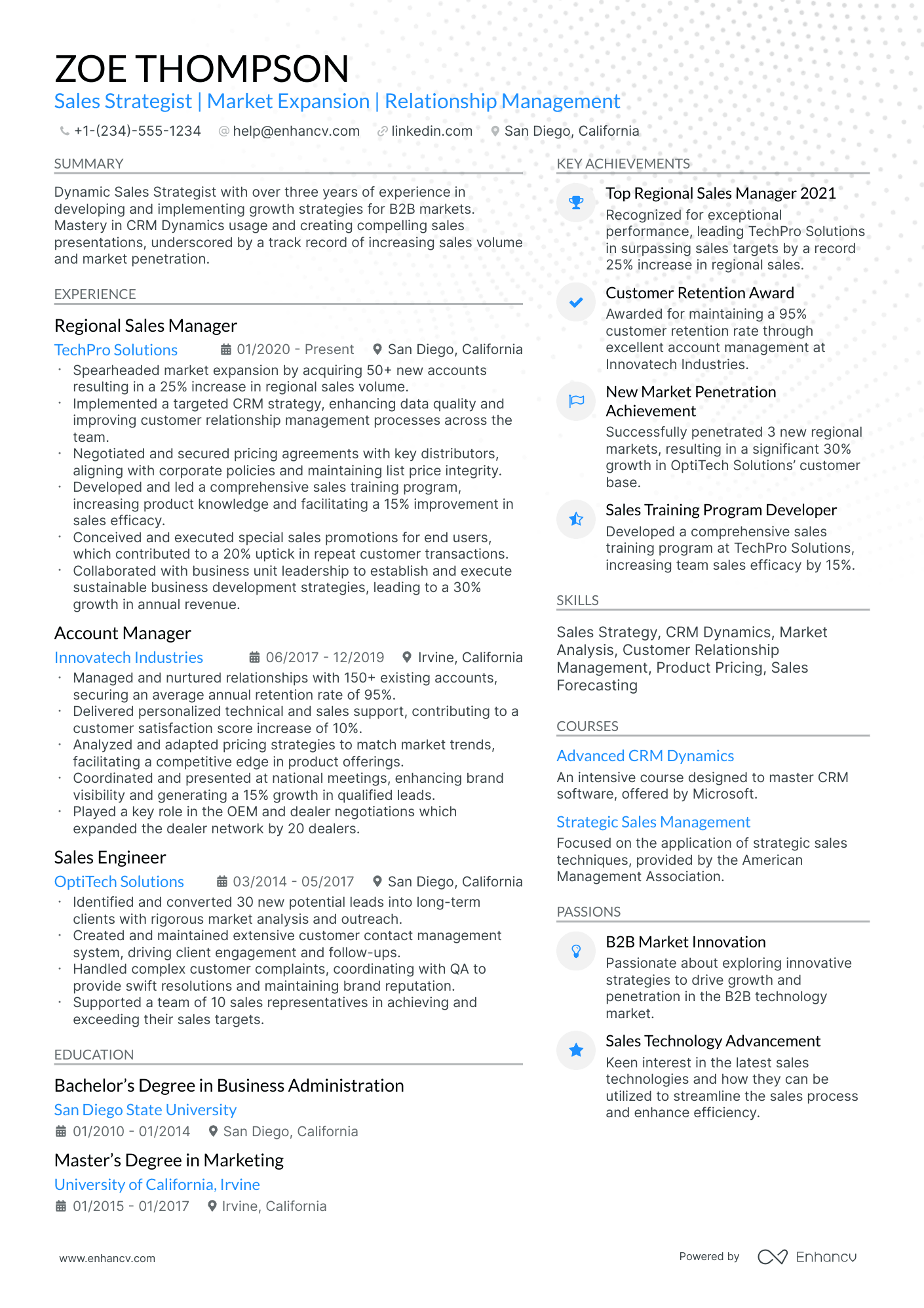10 Area Sales Manager Resume Examples & Guide for 2026