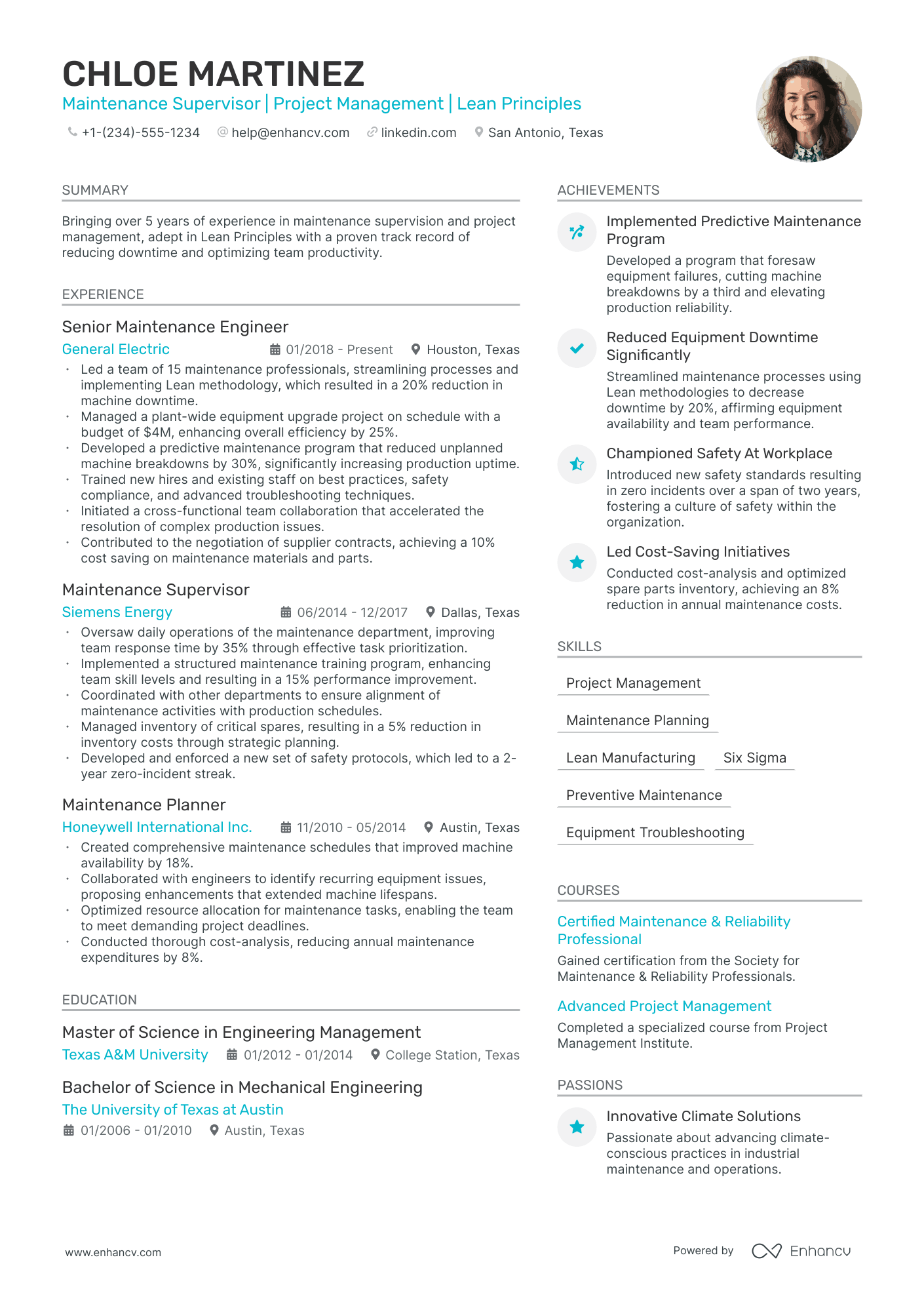 5 Maintenance Manager Resume Examples & Guide for 2024