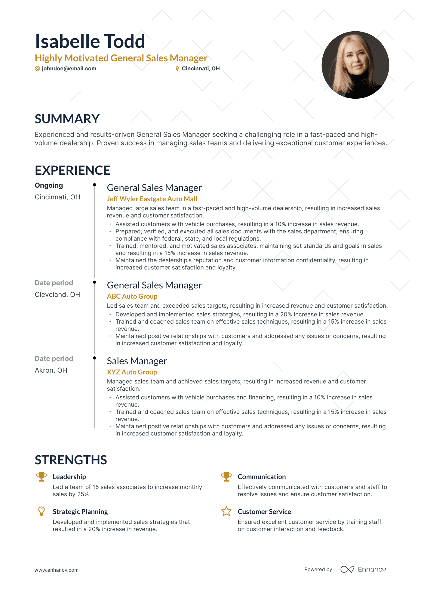 5 General Sales Manager Resume Examples & Guide for 2023