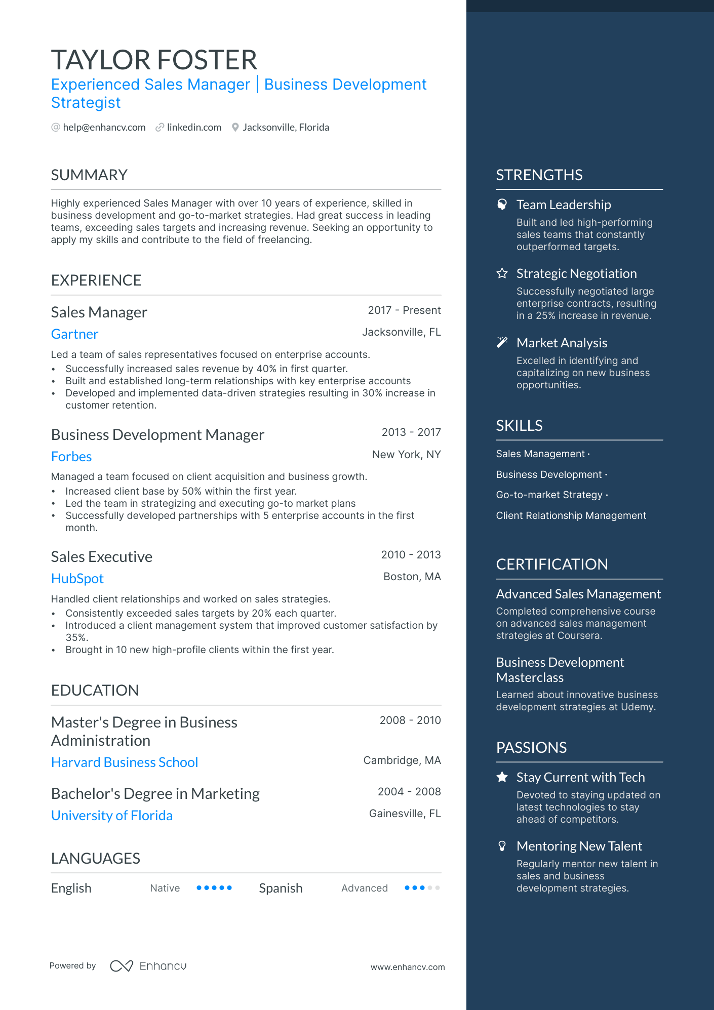 5 Head of Sales Resume Examples & Guide for 2024