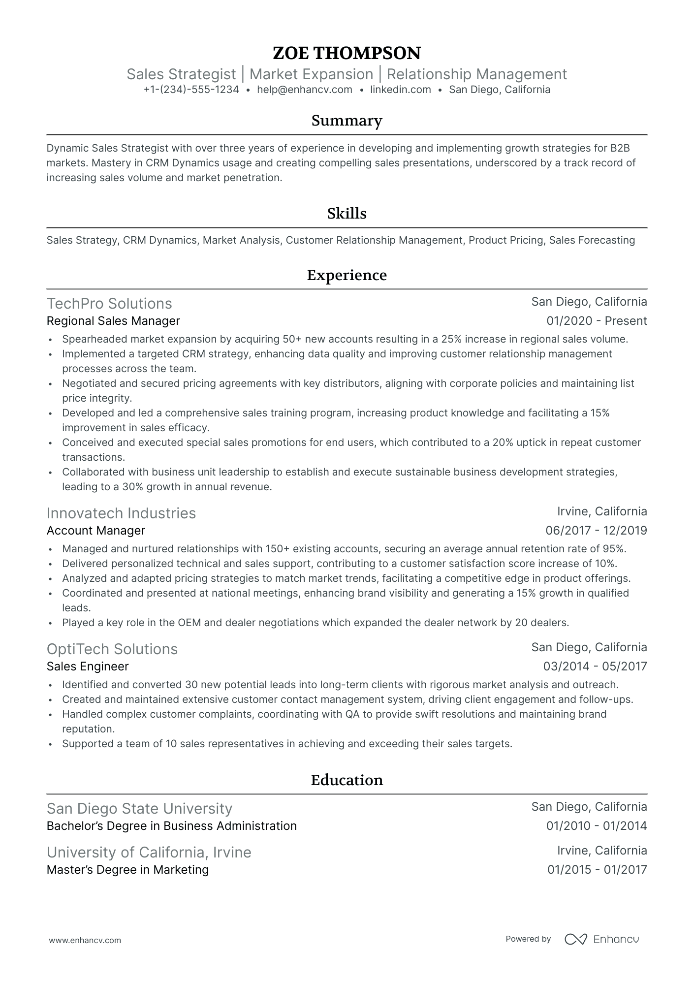 10 Area Sales Manager Resume Examples & Guide for 2026