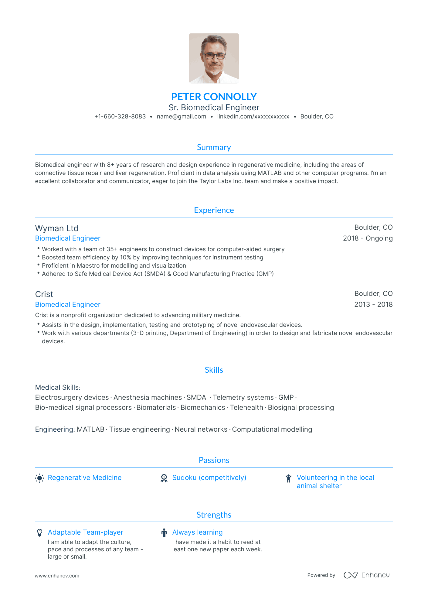 5 Biomedical Engineer Resume Examples & Guide for 2024