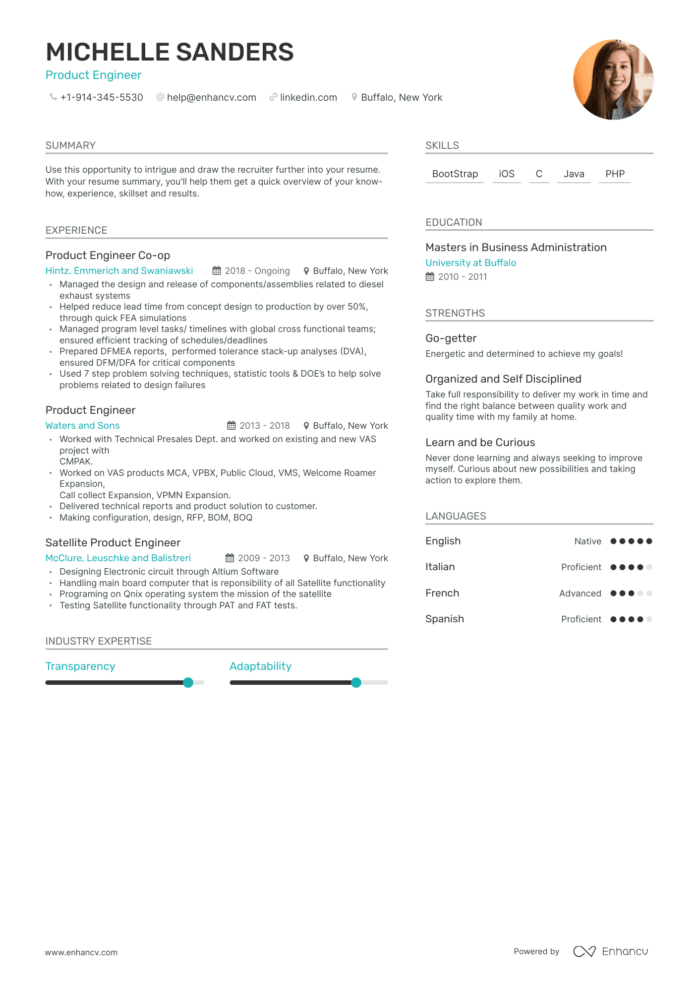 5 Product Engineer Resume Examples & Guide for 2023