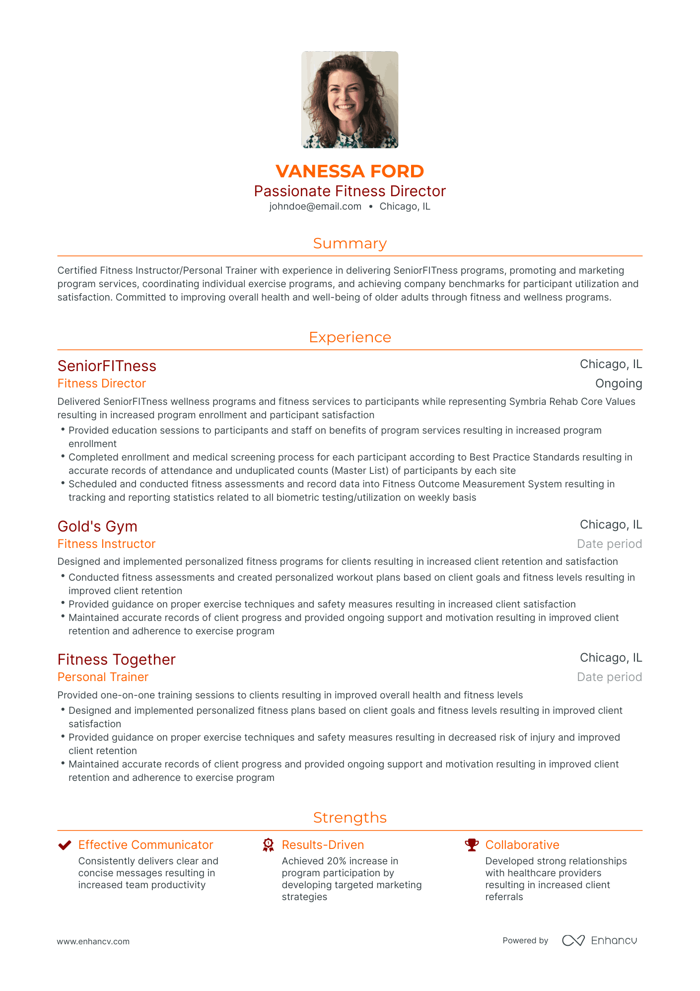 5 Fitness Director Resume Examples & Guide for 2023