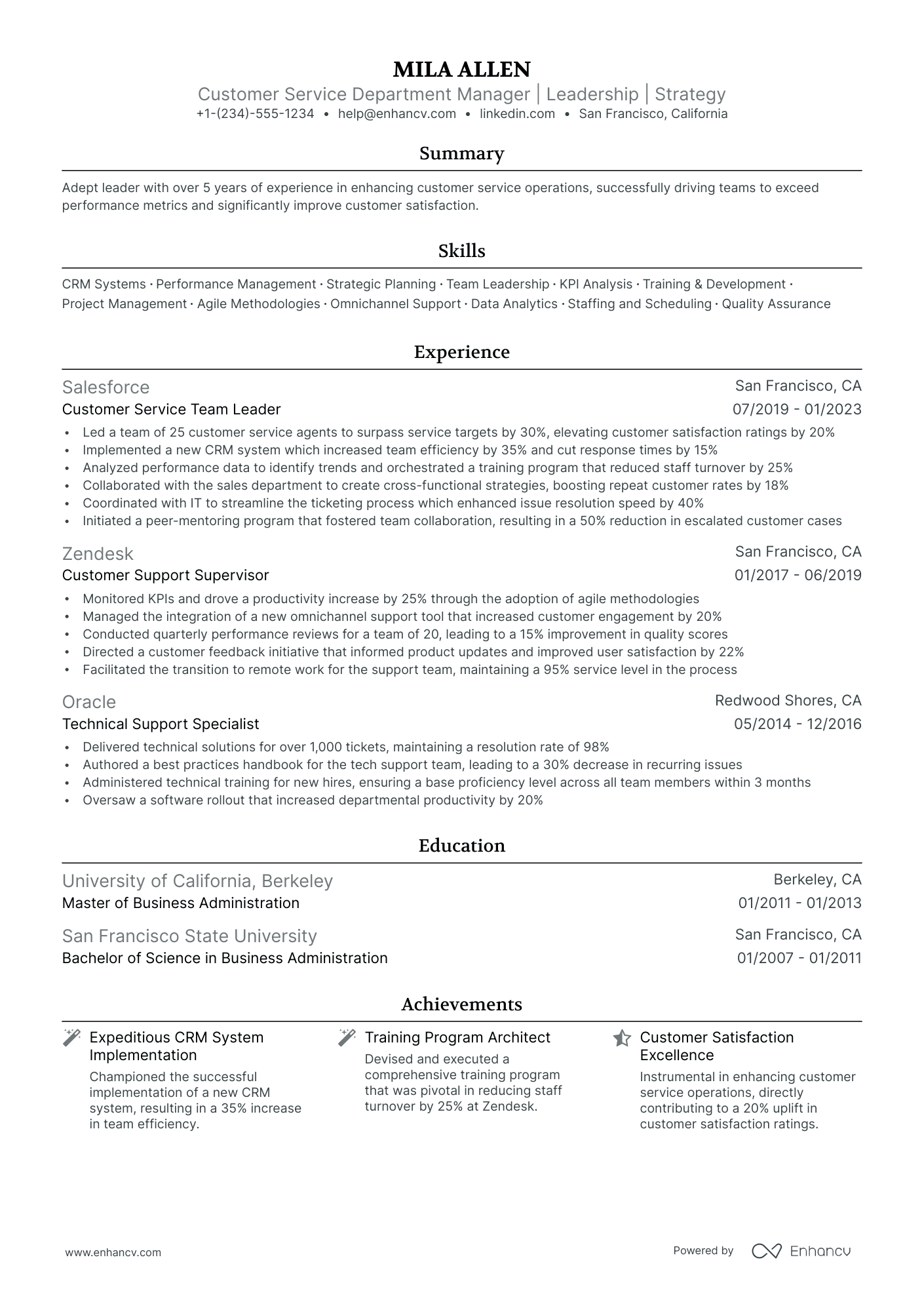 5 Department Manager Resume Examples & Guide for 2024