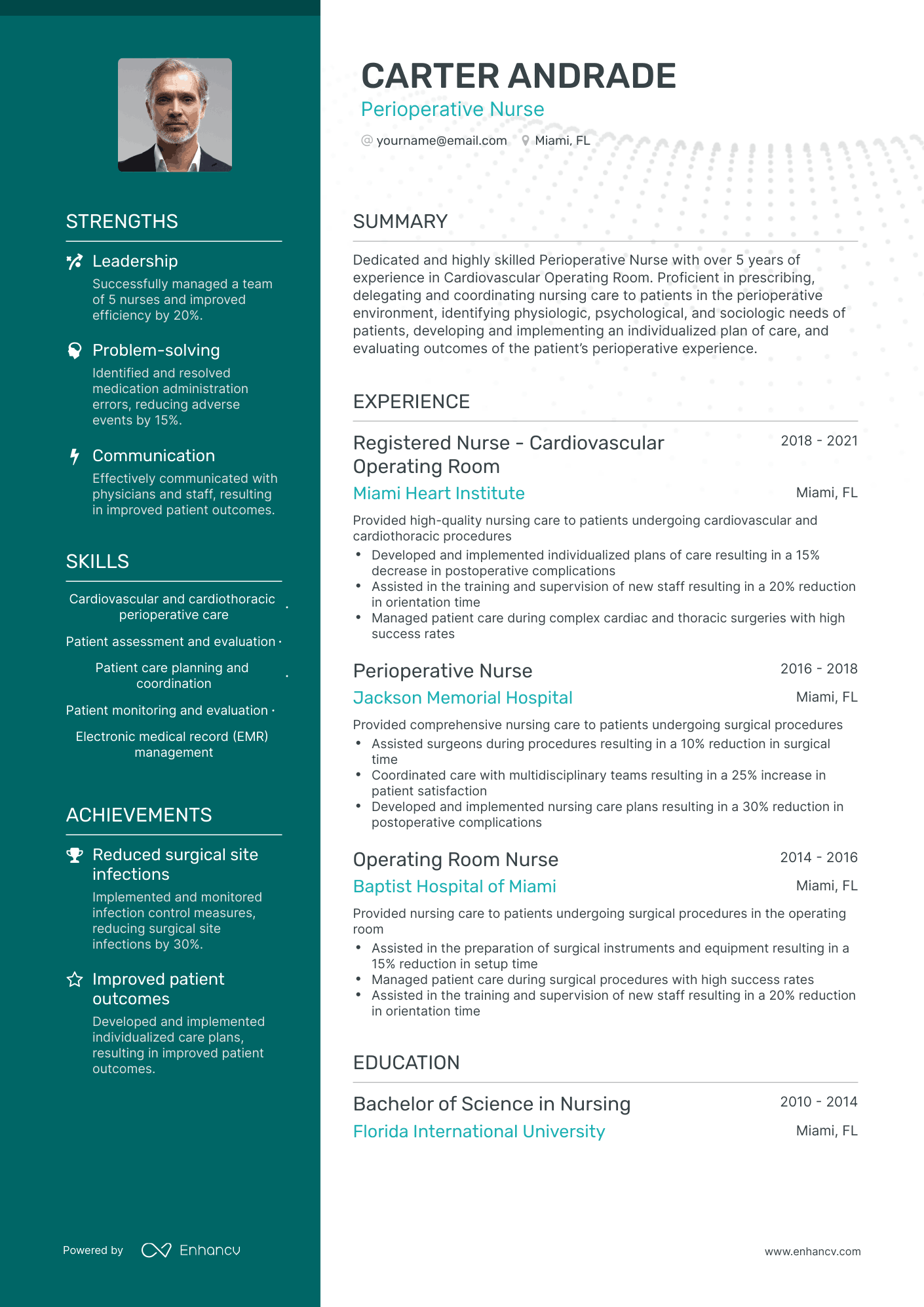 5 Perioperative Nurse Resume Examples & Guide for 2023