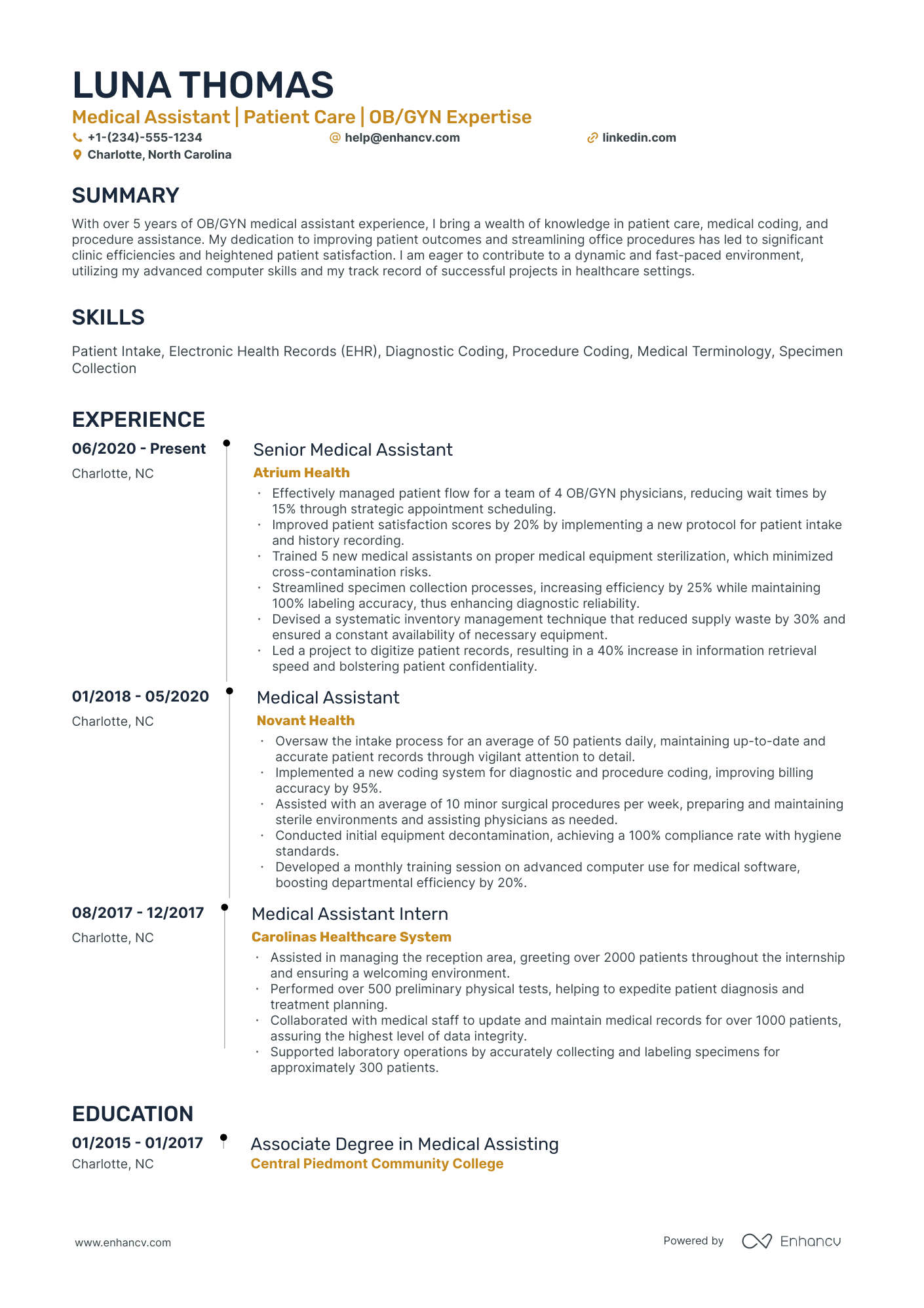 10 OB-GYN Medical Assistant Resume Examples & Guide for 2026