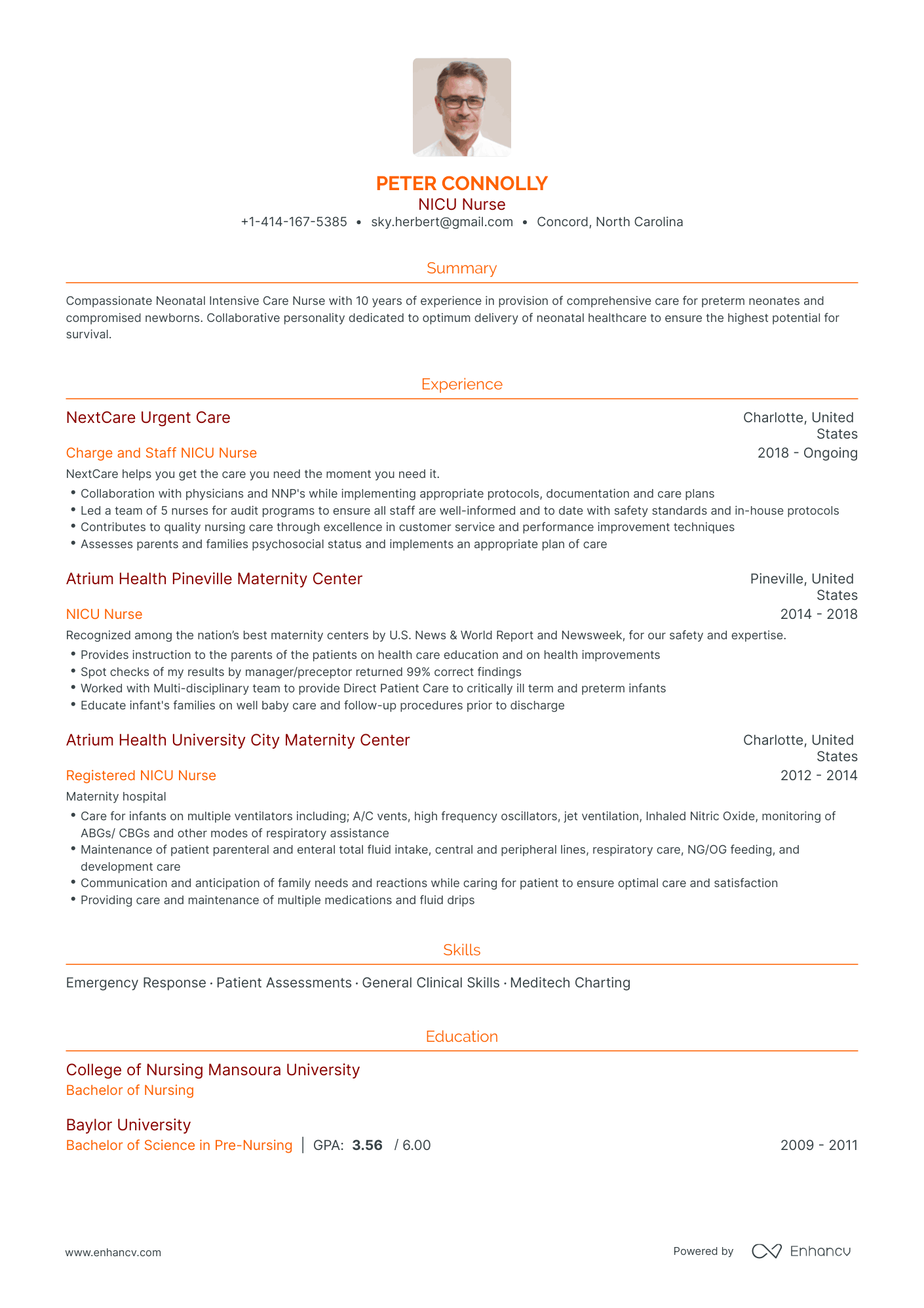 NICU Nurse Resume Examples & Guide for 2023 (Layout, Skills, Keywords ...