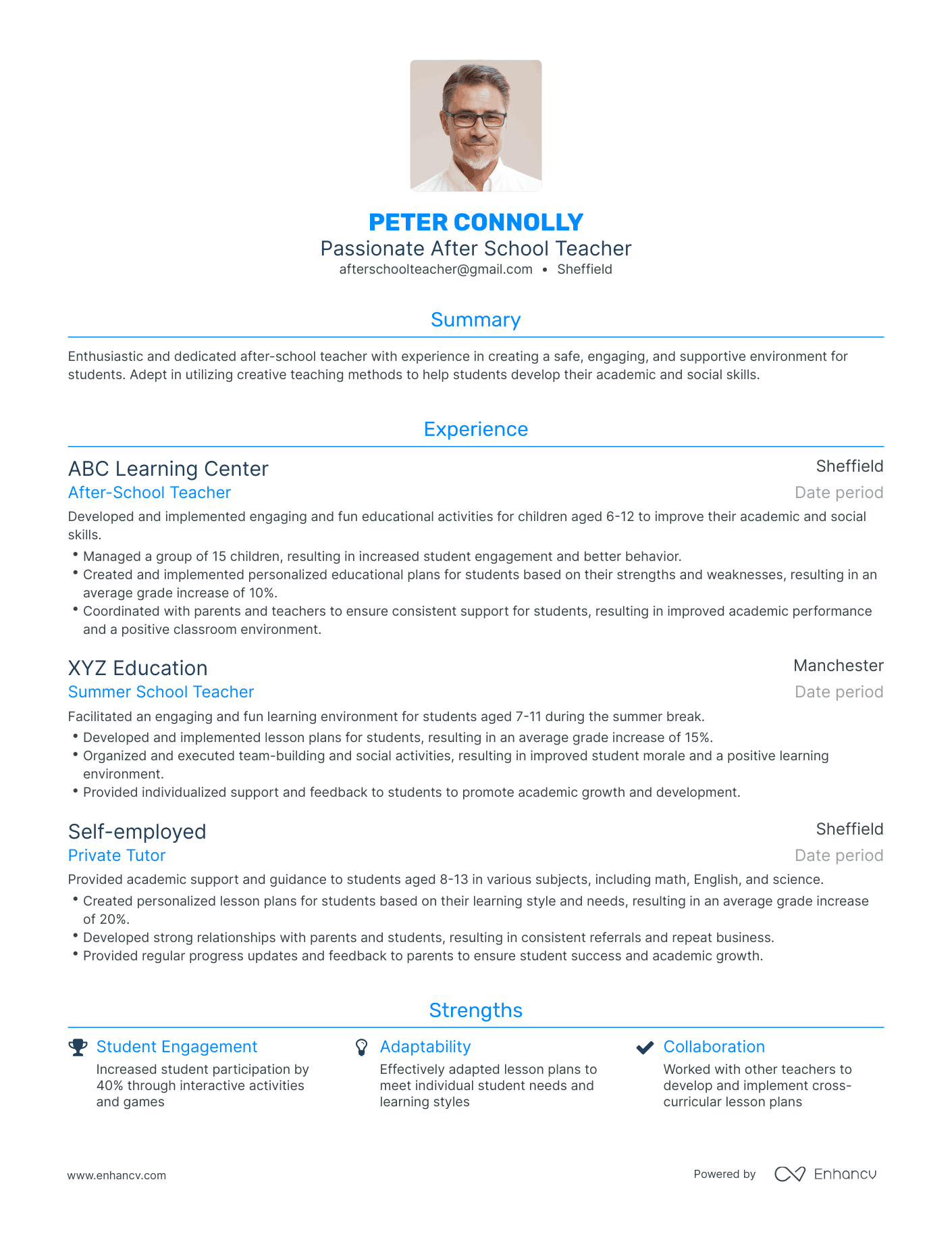 3 After School Teacher Resume Examples & Guide for 2024