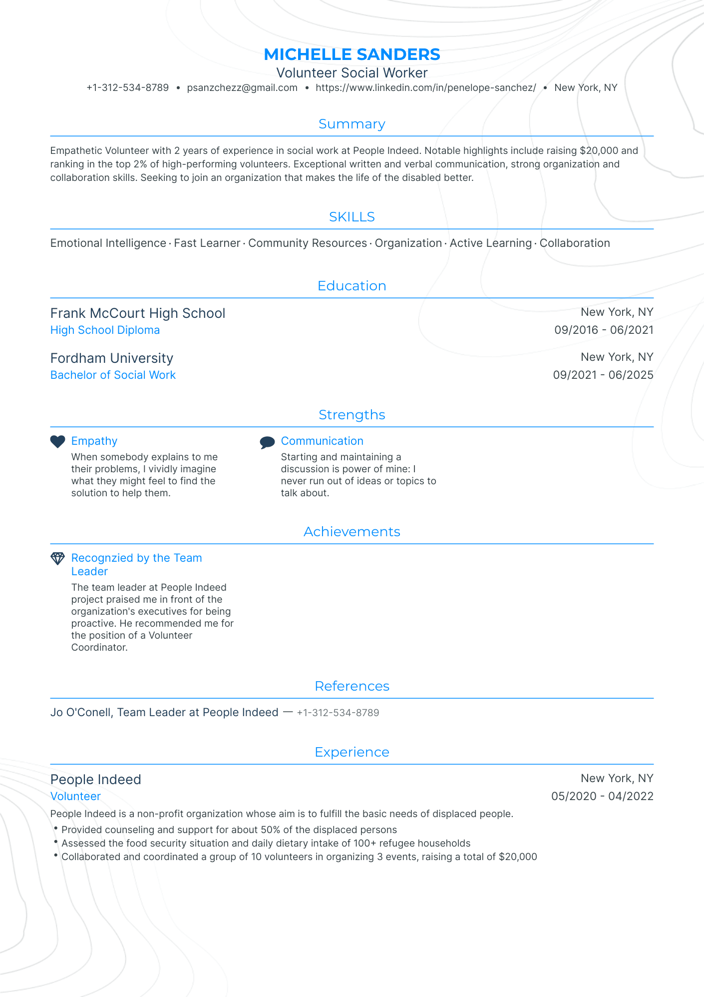 4 Volunteer Resume Examples & Guide for 2024