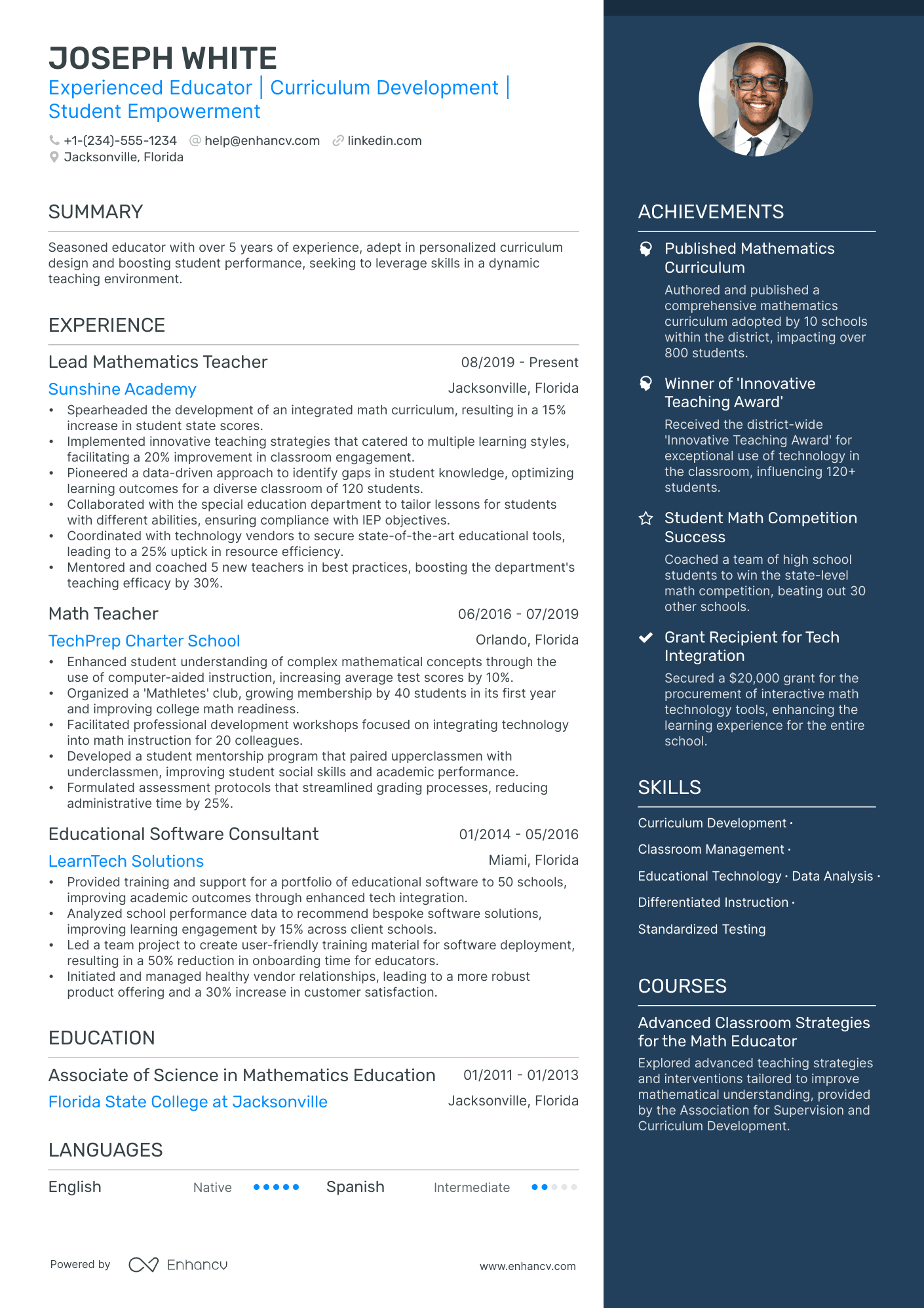 5 Technology Teacher Resume Examples & Guide for 2024