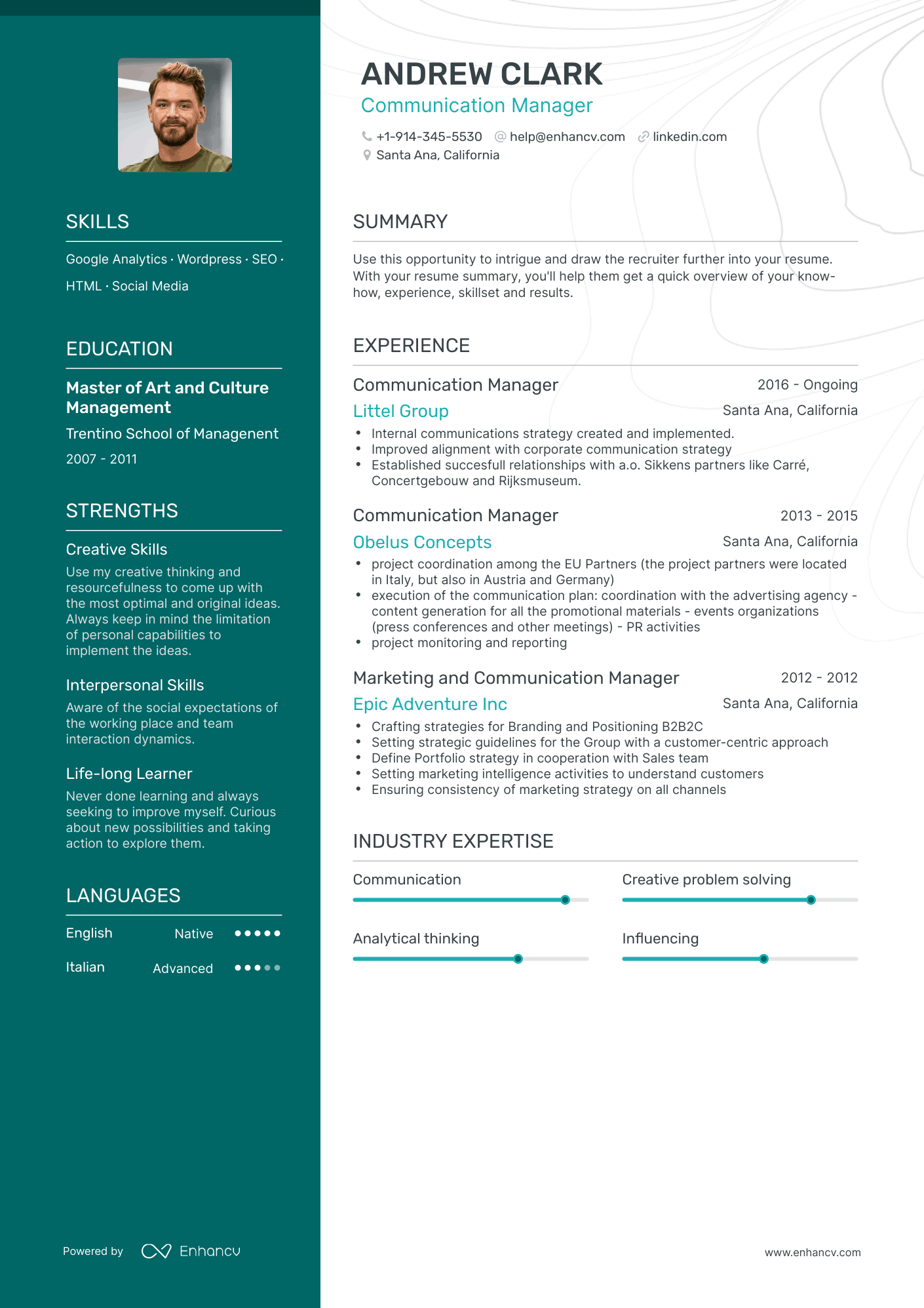 Communication Manager Resume Examples & Guide for 2023 (Layout, Skills ...