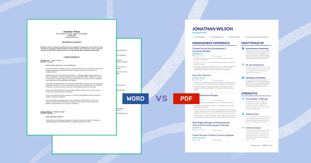 Here's When You Should Send a Resume in PDF or Word (And Why) Enhancv