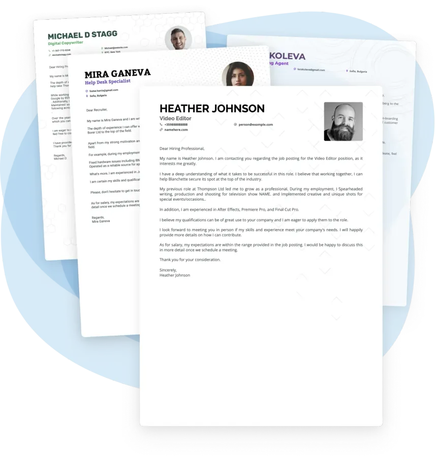 Cover Letter Builder Pack 1