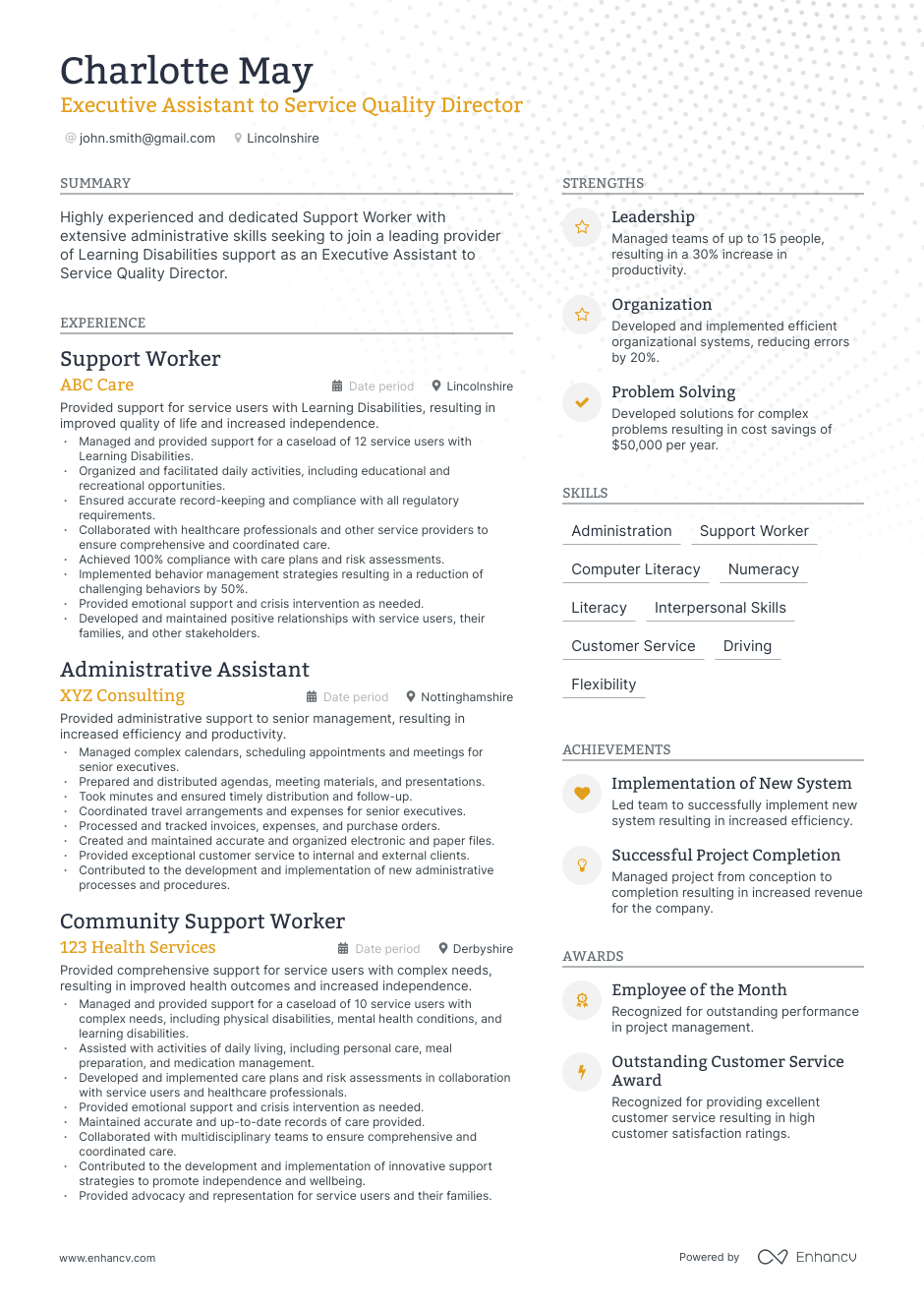 assistant director resume example