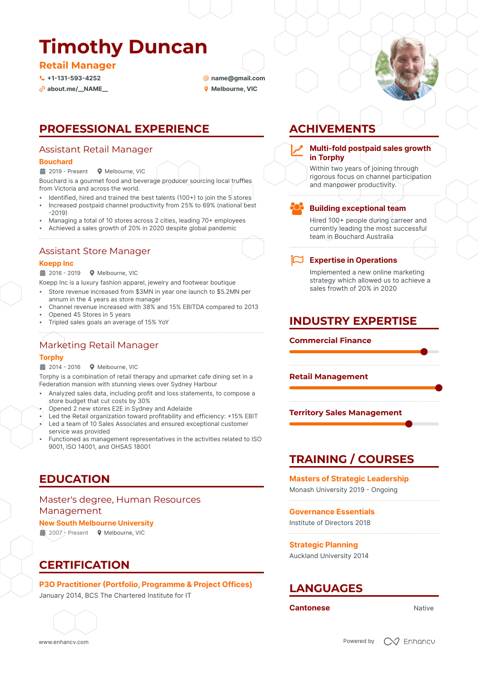 assistant manager resume example