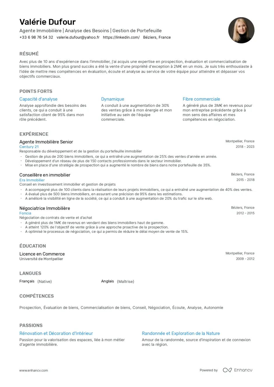 Modèle de CV Classique Exemple de modèle de CV intitulé Classique, mettant en avant une mise en page traditionnelle et intemporelle