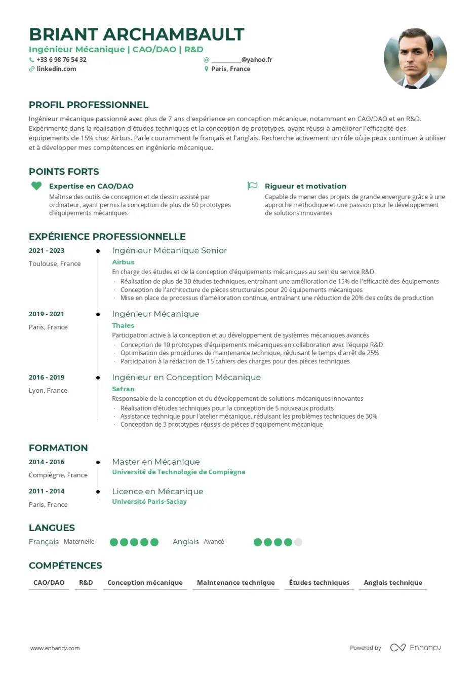 CV Europass Chronologique