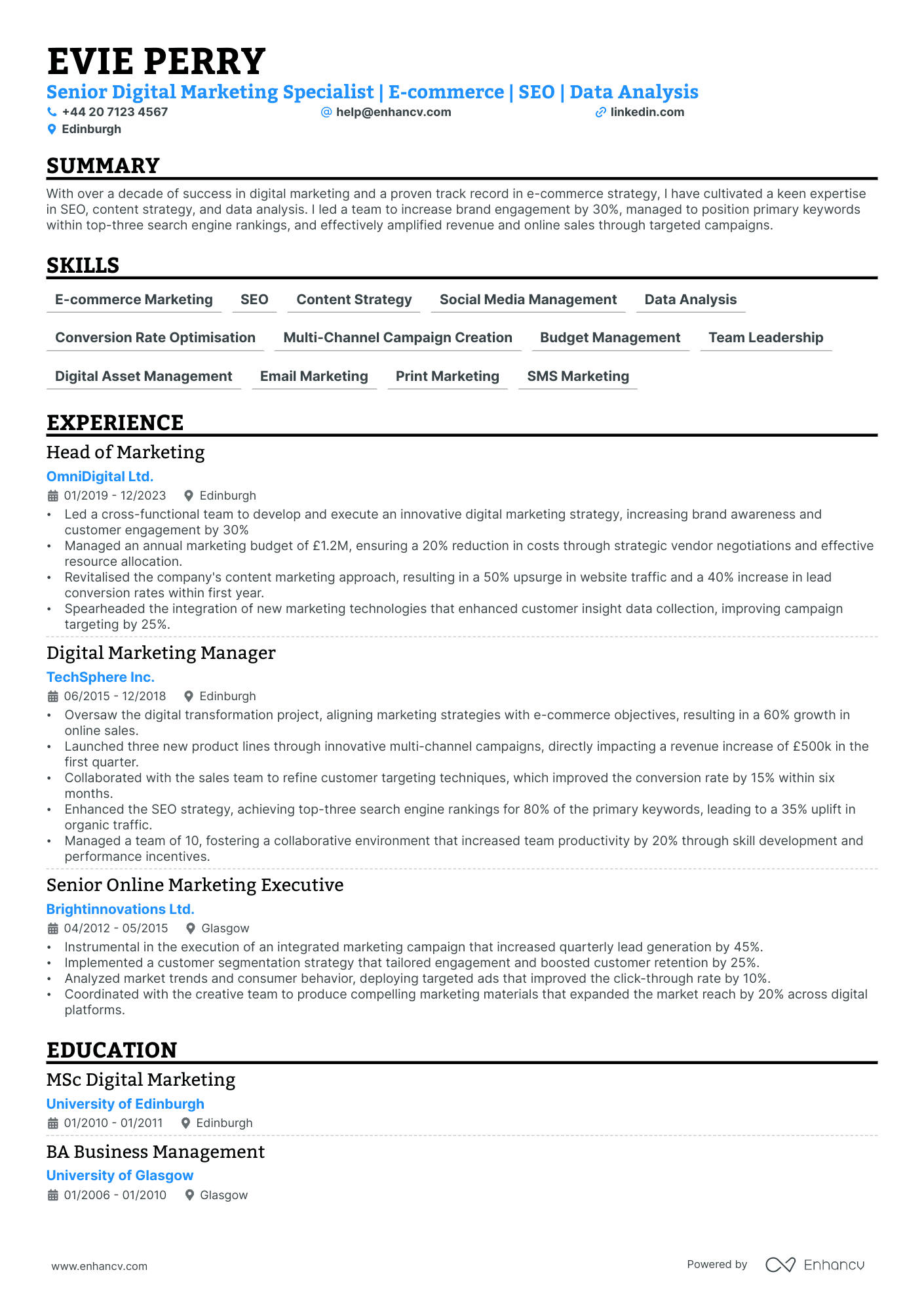 Marketing Director CV Examples & Guide for 2025