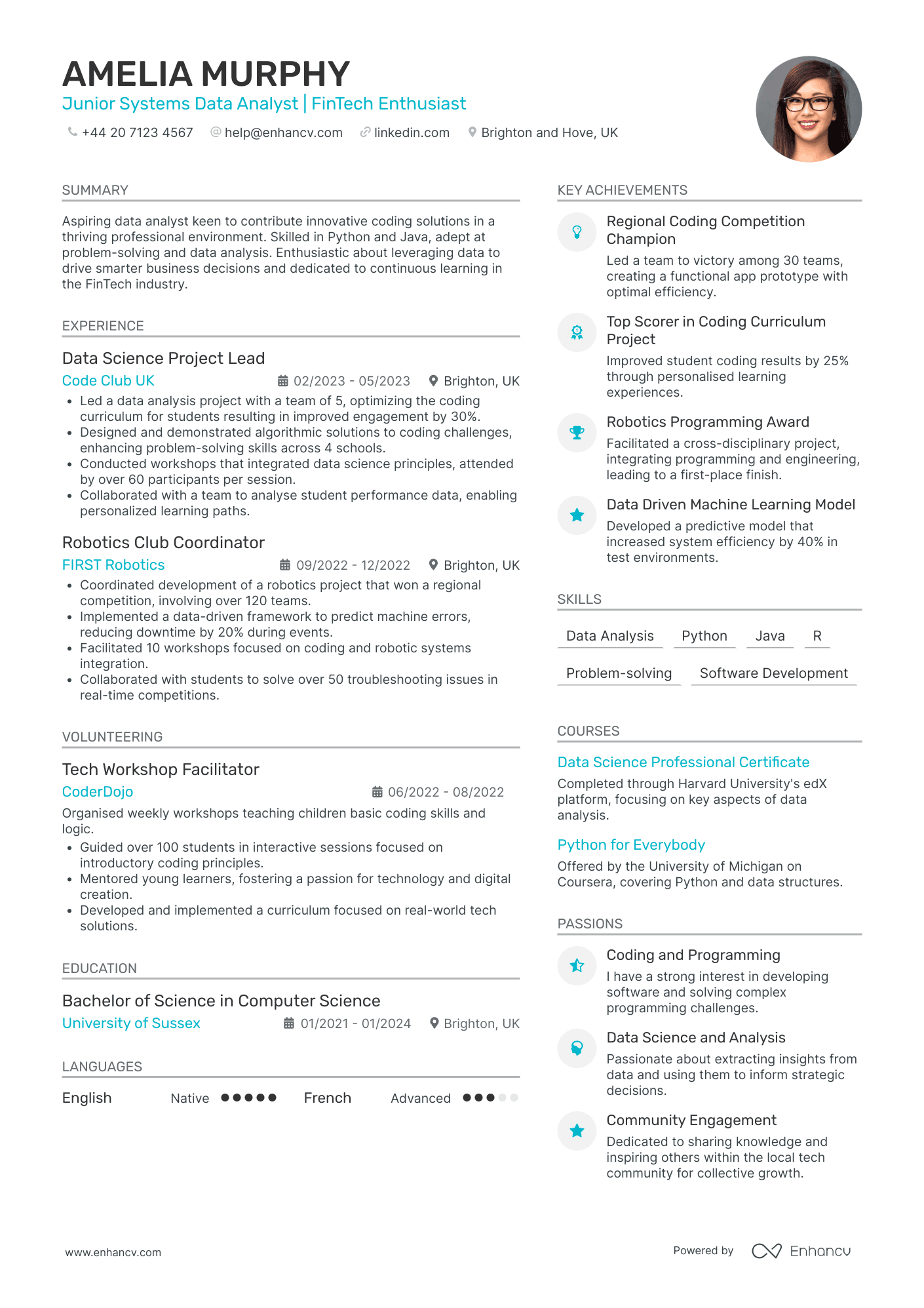 Junior Data Analyst CV Examples & Guide for 2026