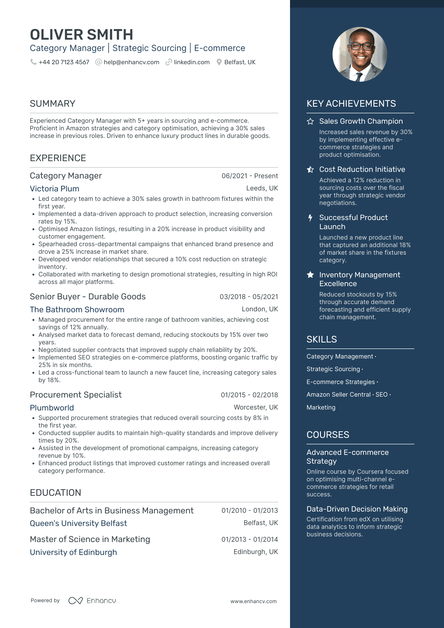 Category Manager CV Examples & Guide for 2026