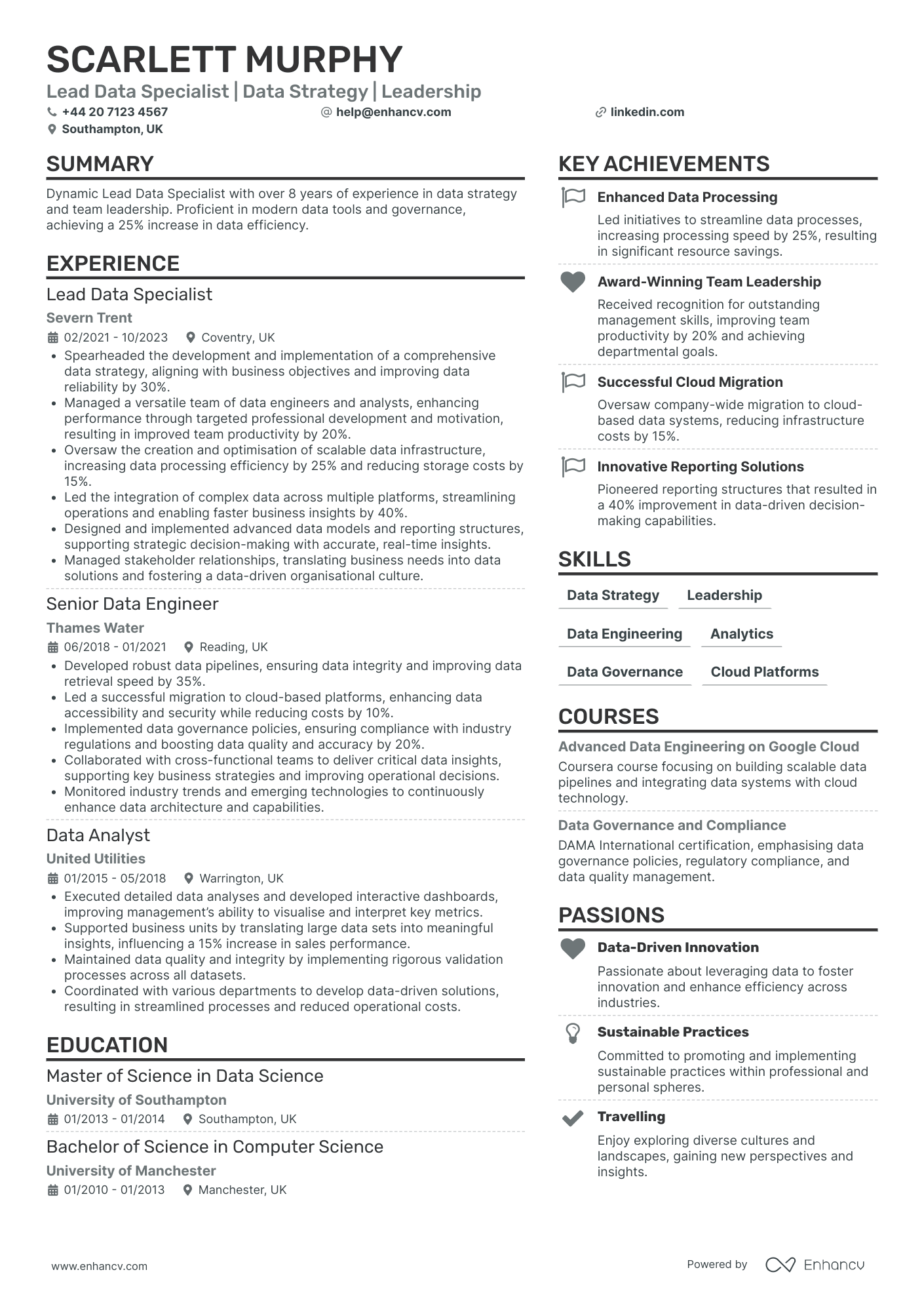 Data Engineer CV Examples & Guide for 2026