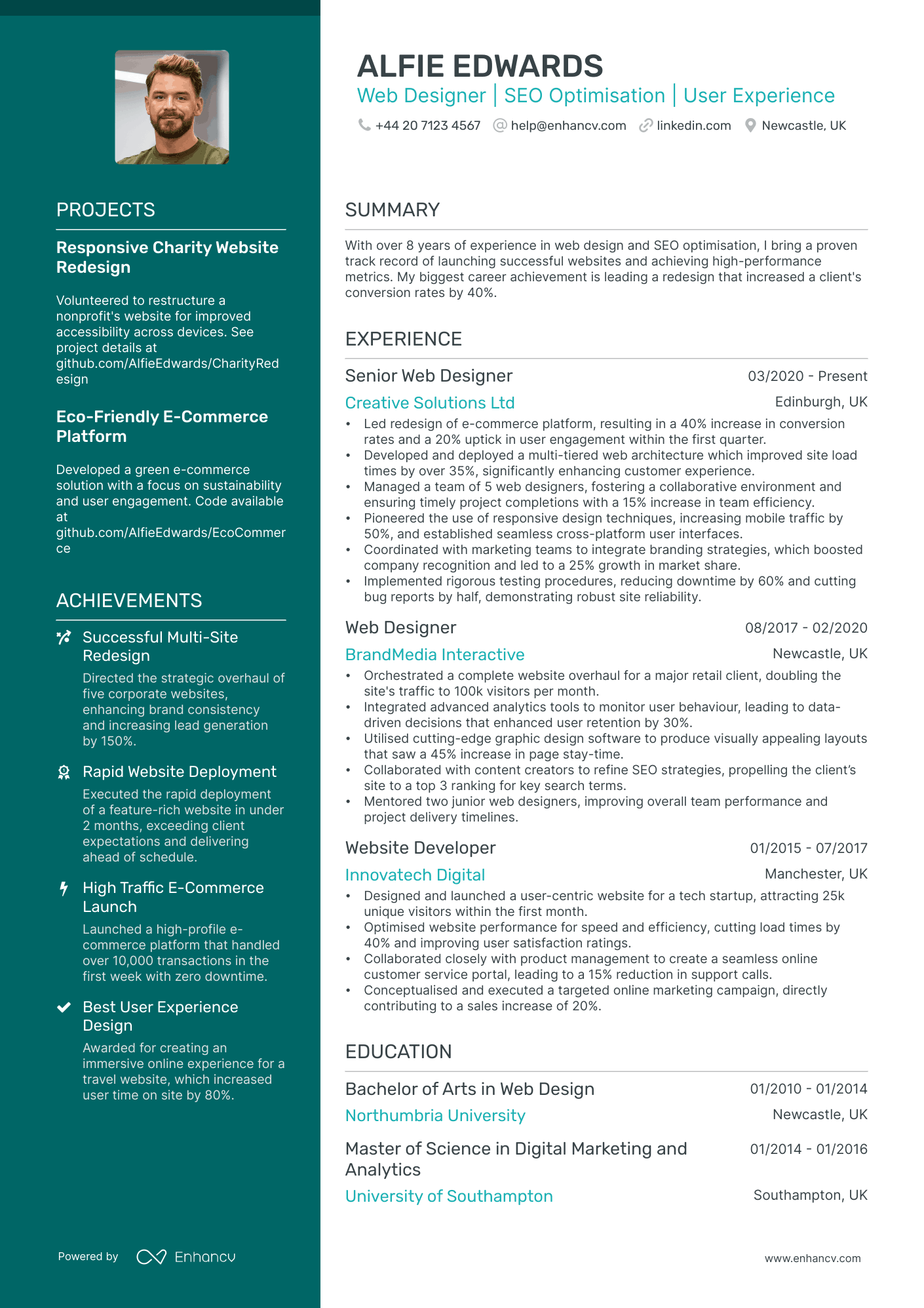 Developer CV Examples & Guide for 2025