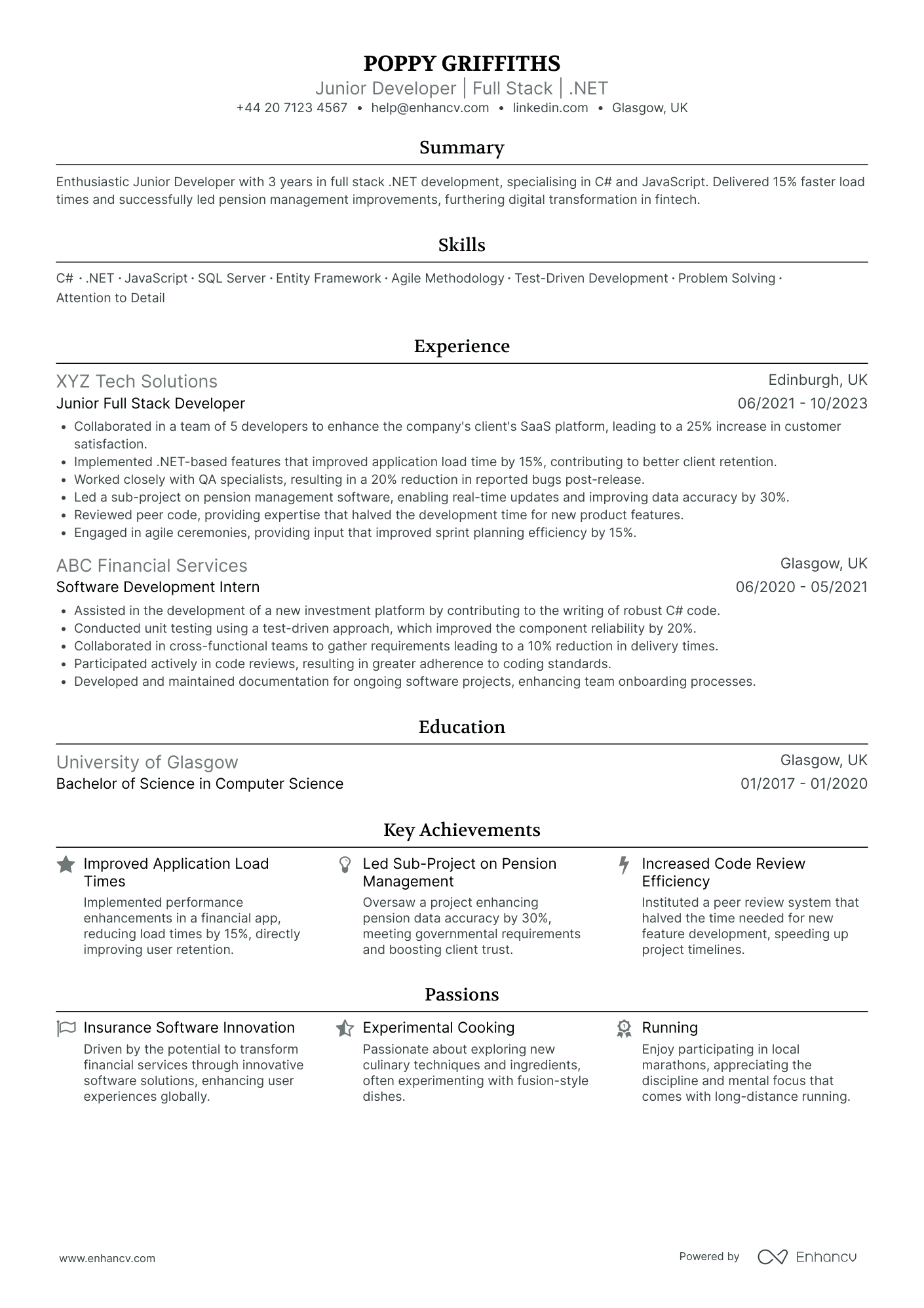 Junior Web Developer CV Examples & Guide for 2026