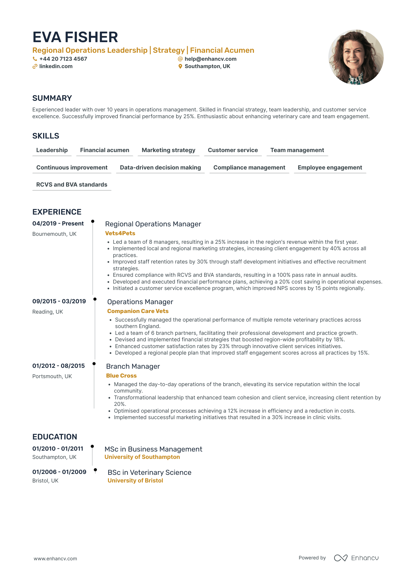Director Of Operations CV Examples & Guide for 2026