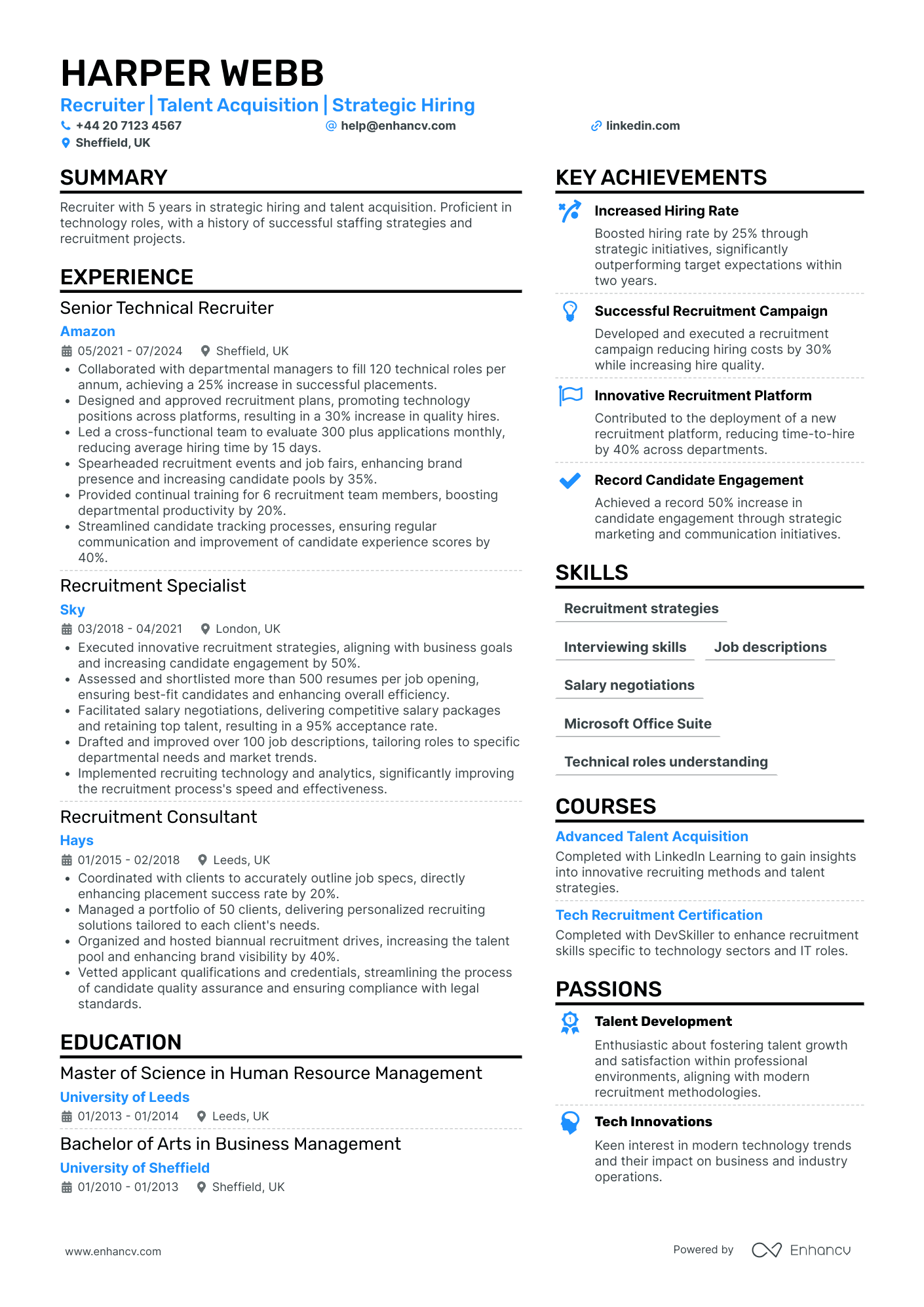 Recruiter CV Examples & Guide for 2026