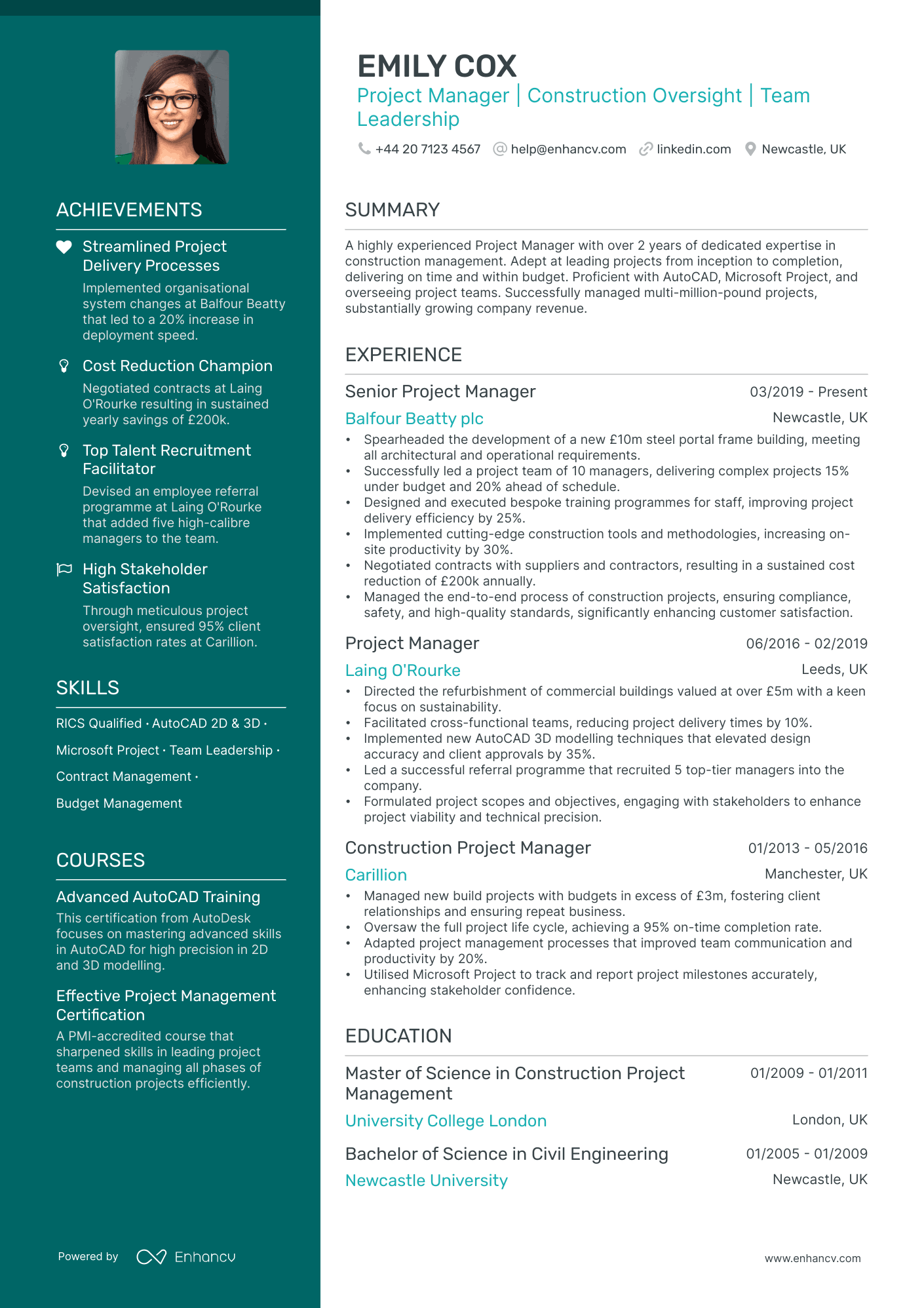 Senior Project Manager CV Examples & Guide for 2025