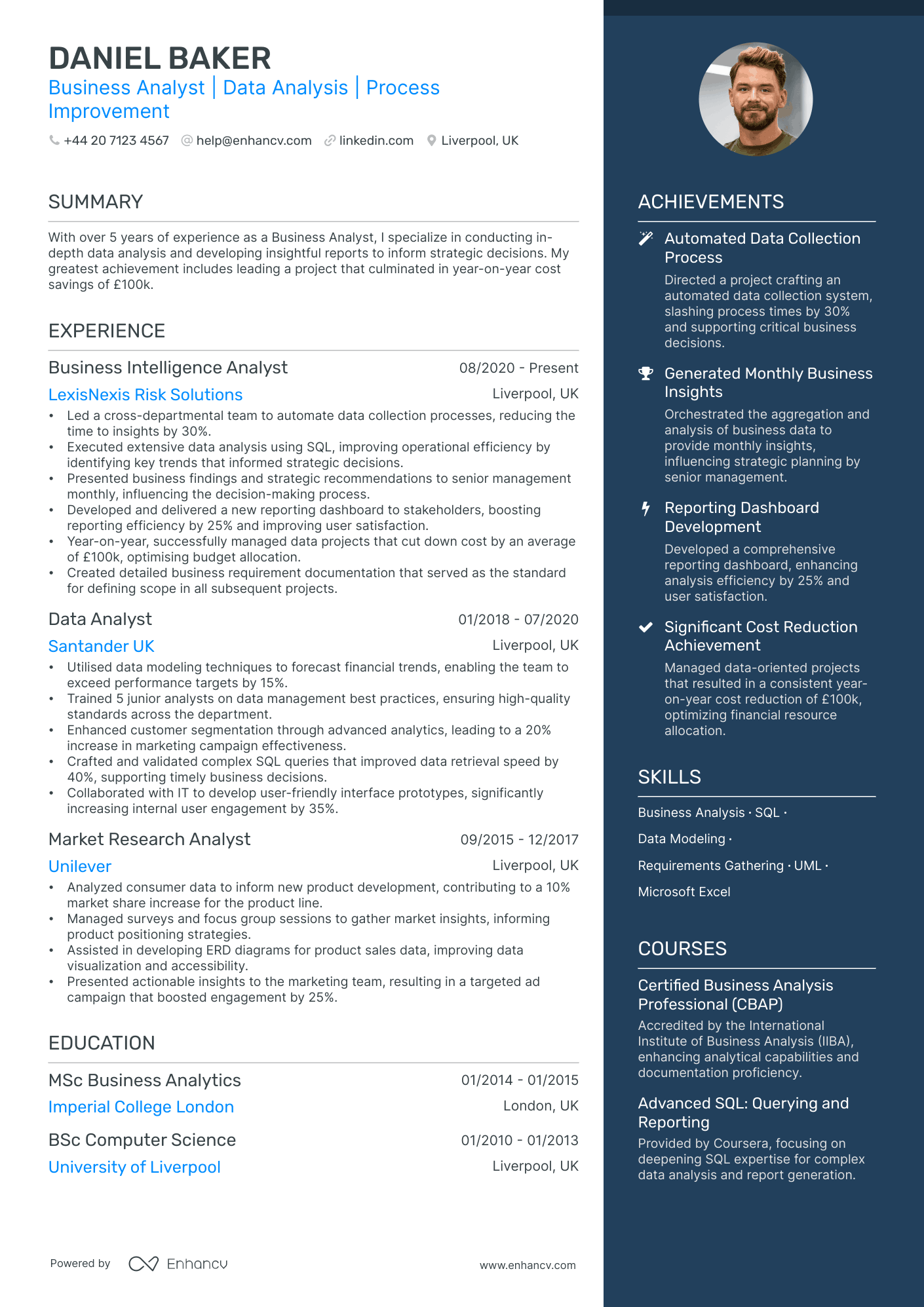 Entry Level Business Analyst CV Examples & Guide for 2025