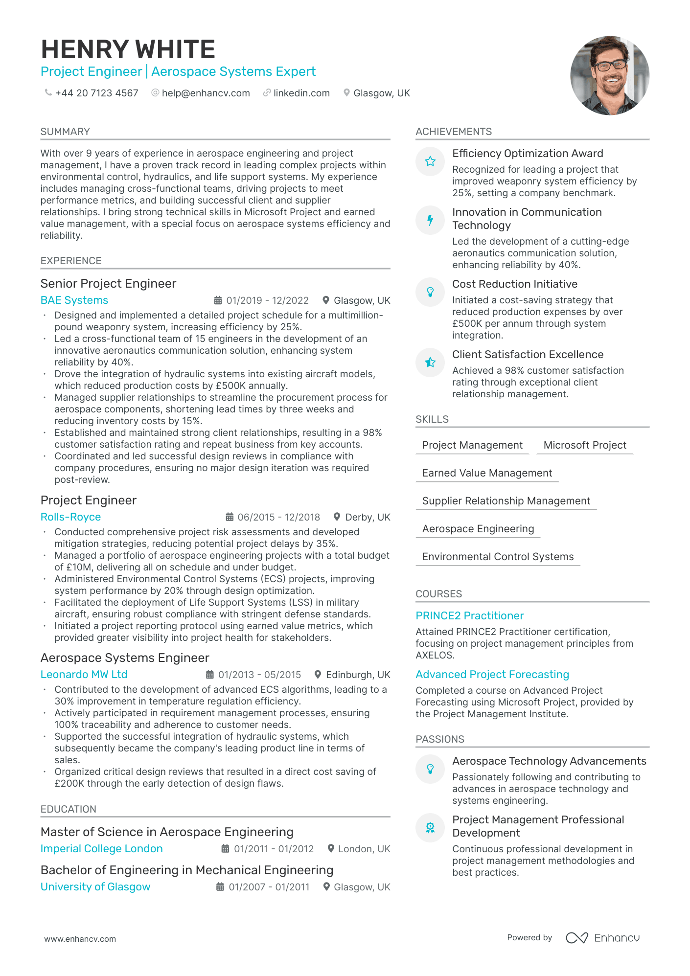 Aerospace Engineering CV Examples & Guide for 2025