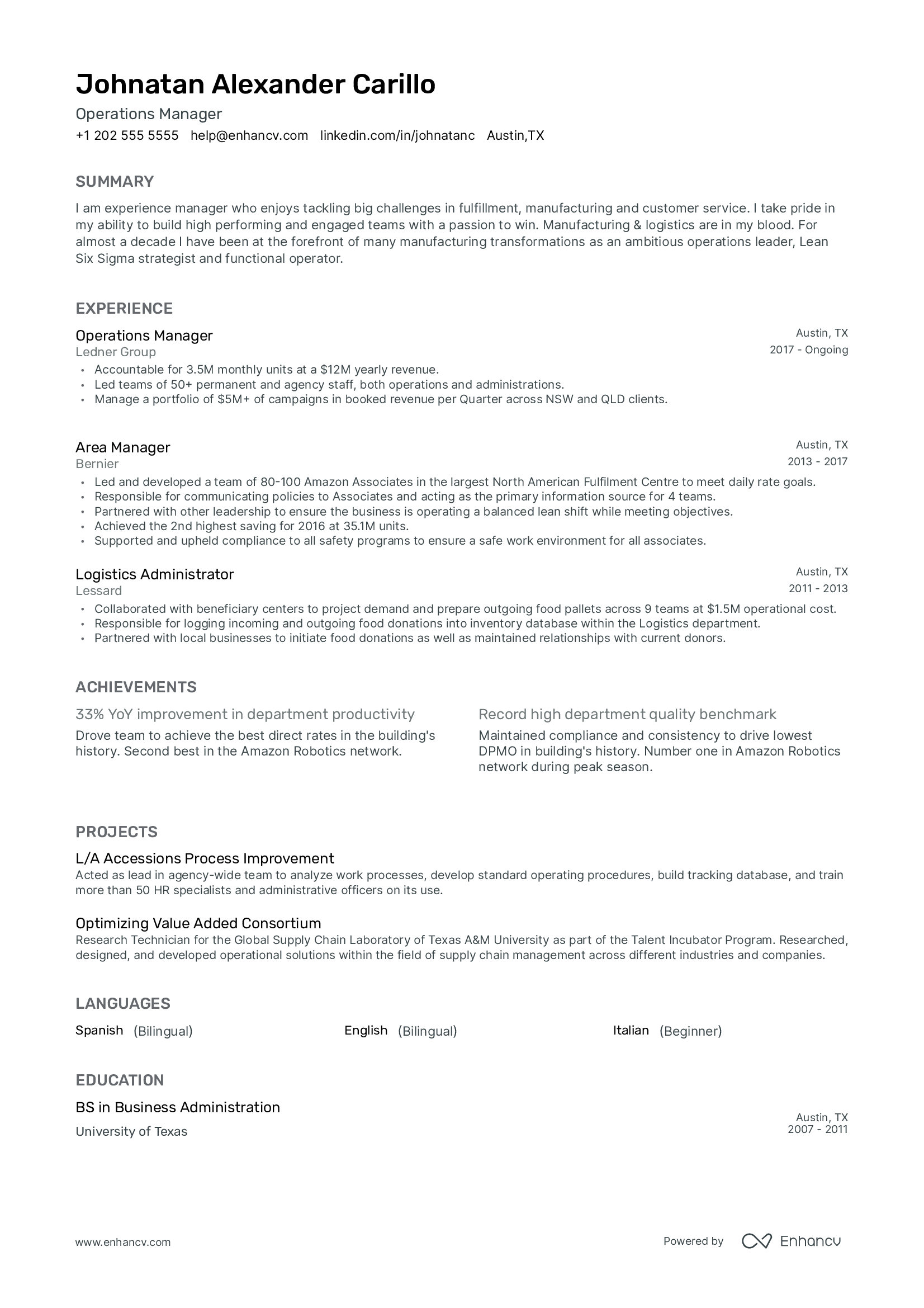 Classic CV Template