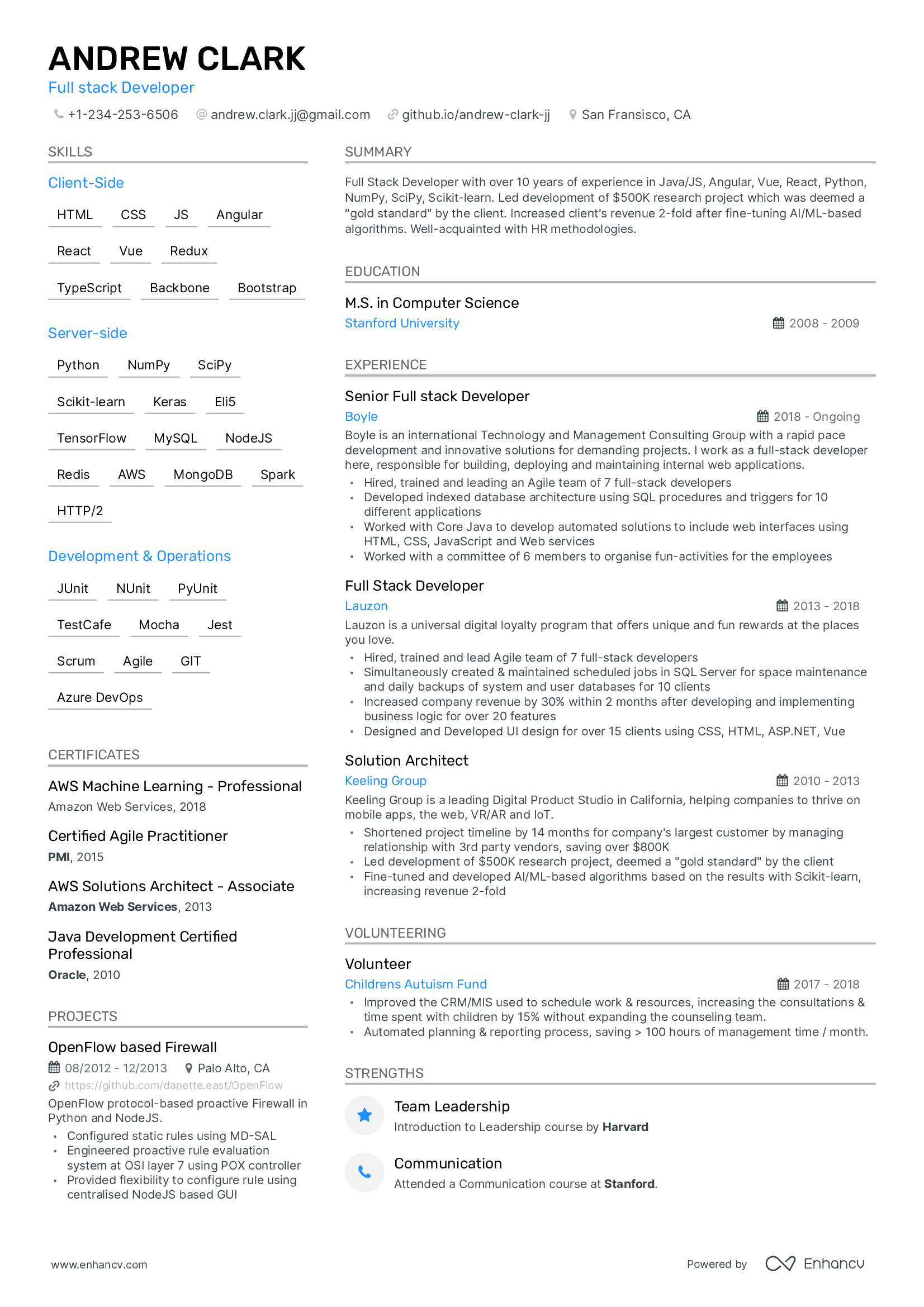 Stylish CV Template