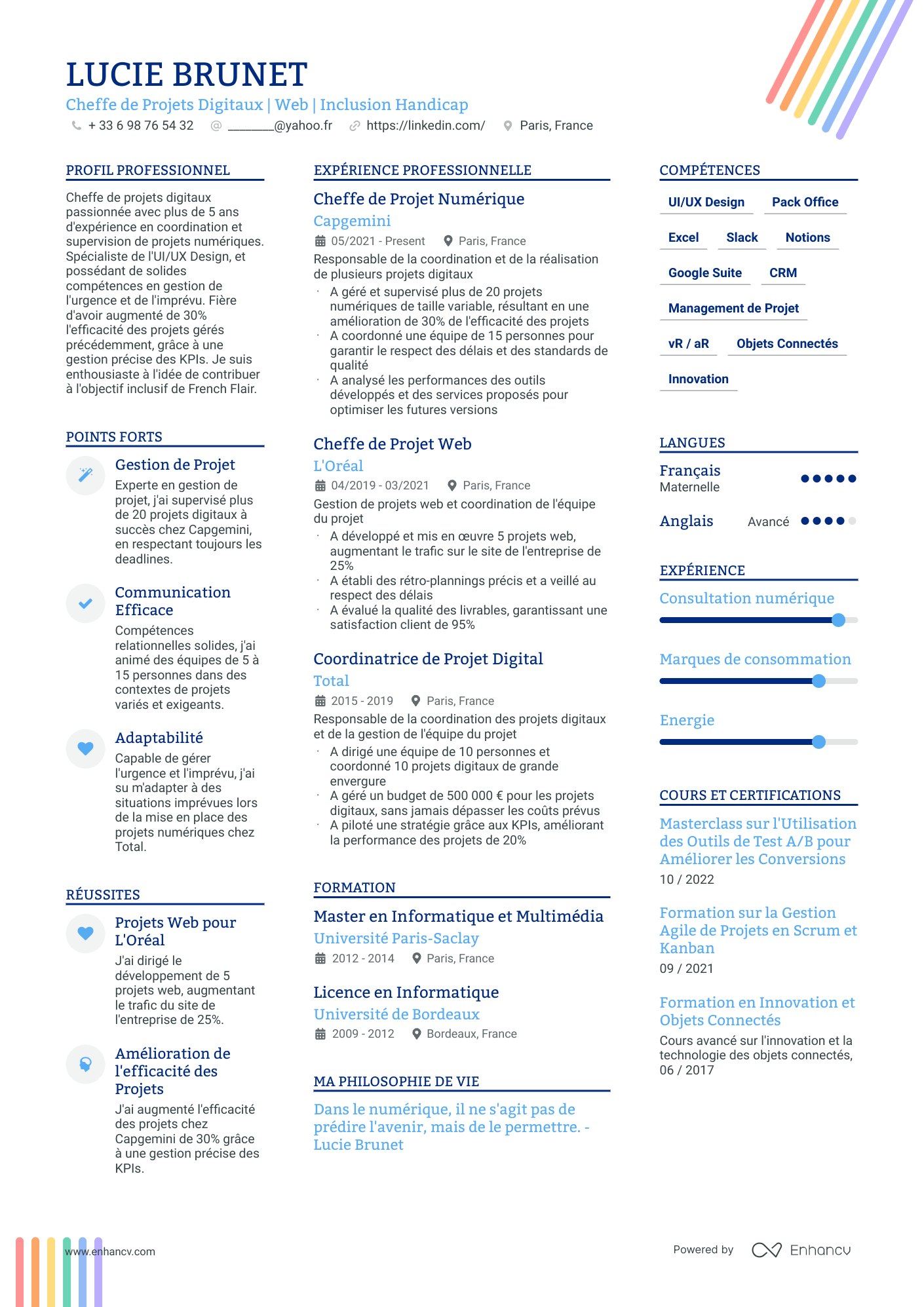 Multicolonne CV Template