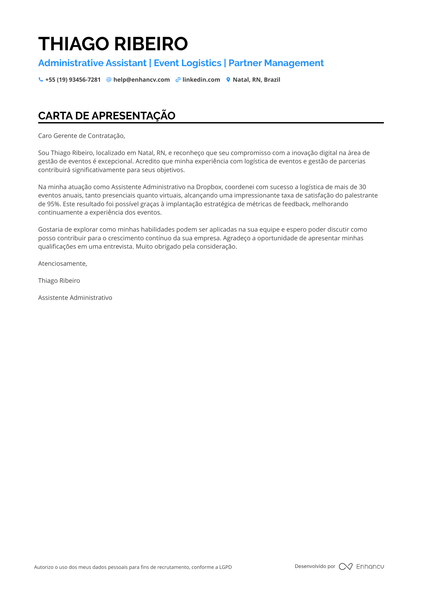 Assistente Financeiro de Logística