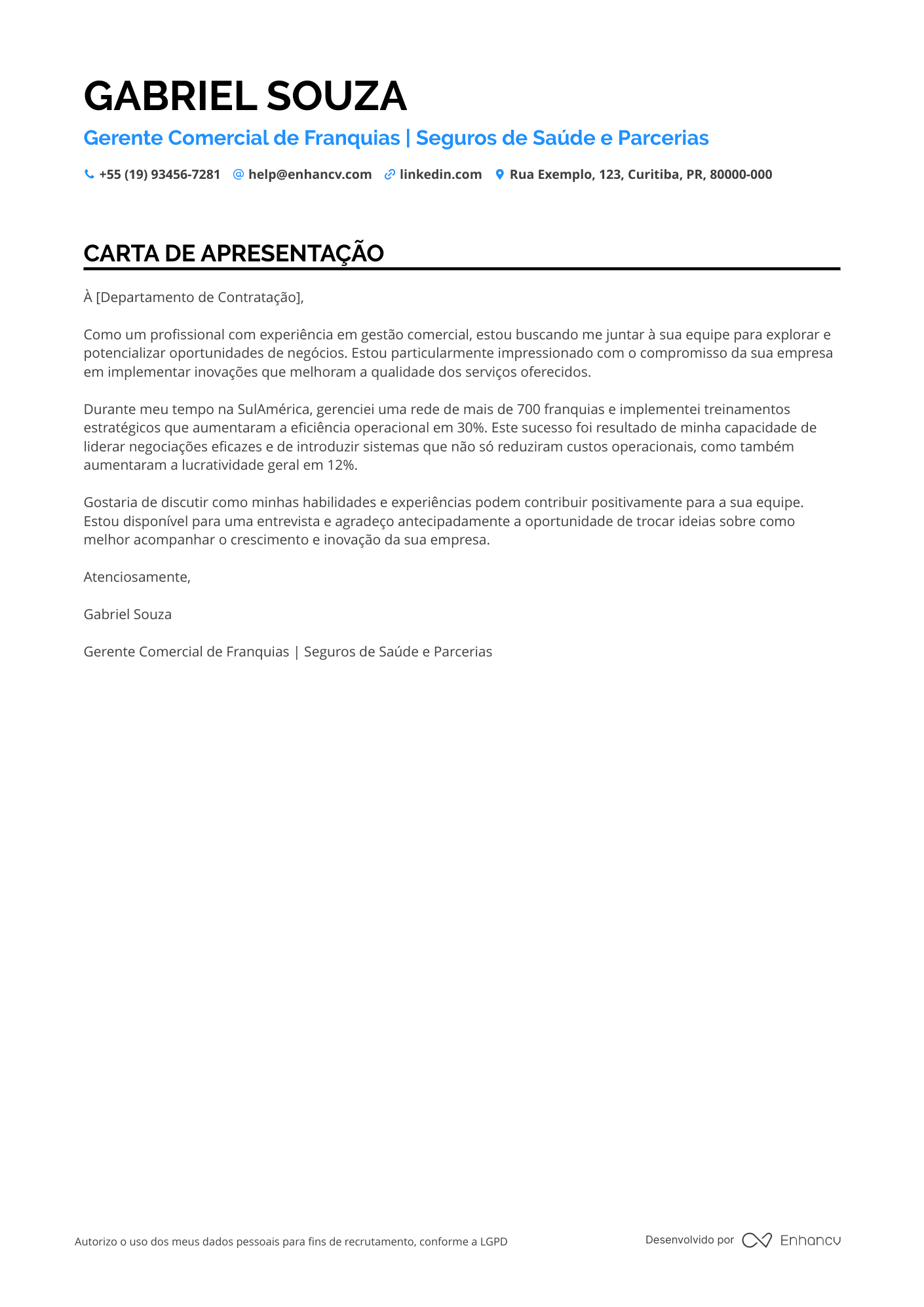 Gerente Comercial de Saúde