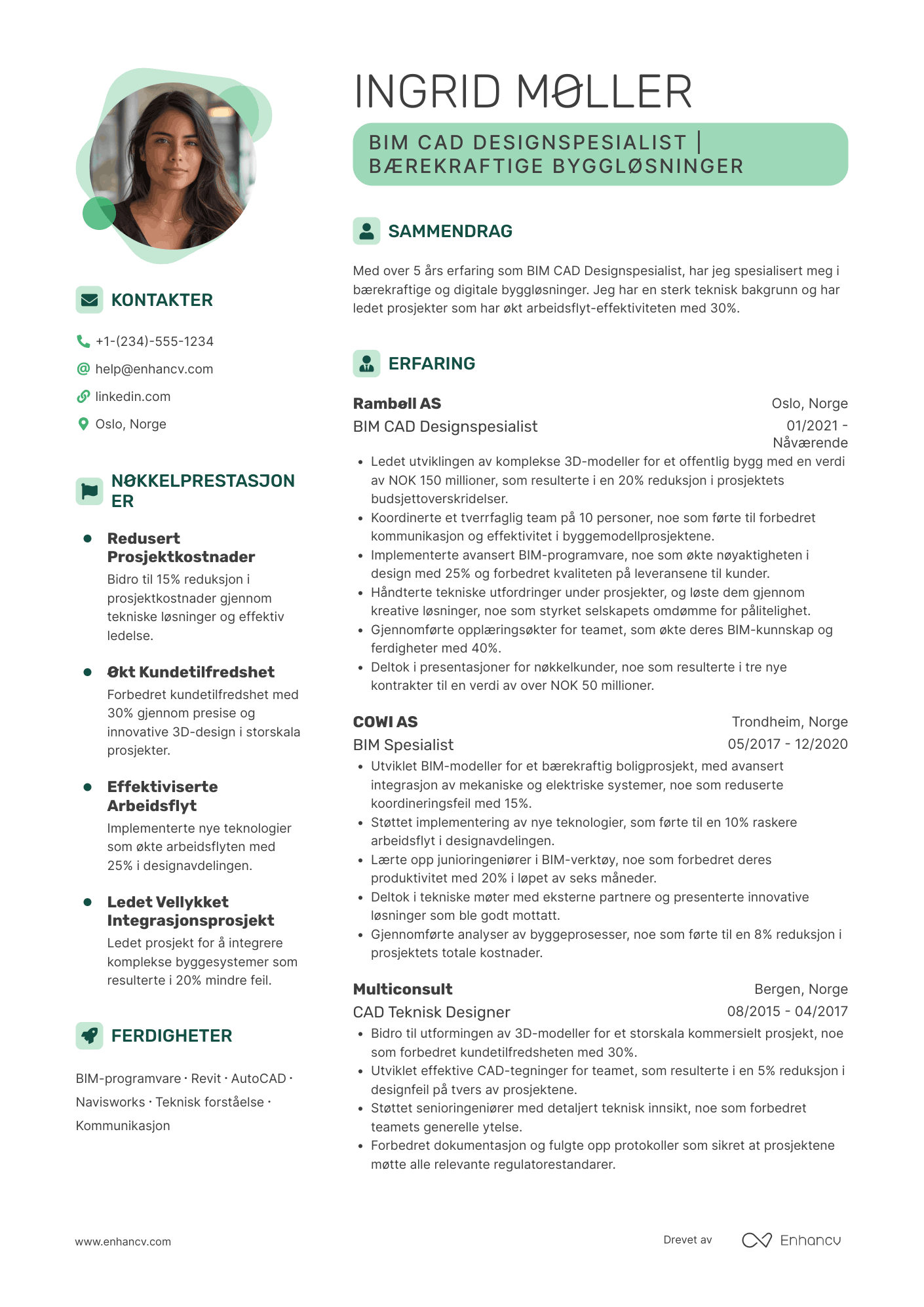 CV for BIM CAD designspesialist
