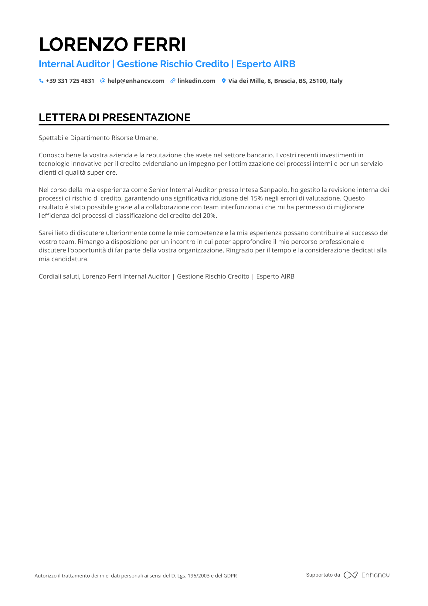 Auditor di Banca